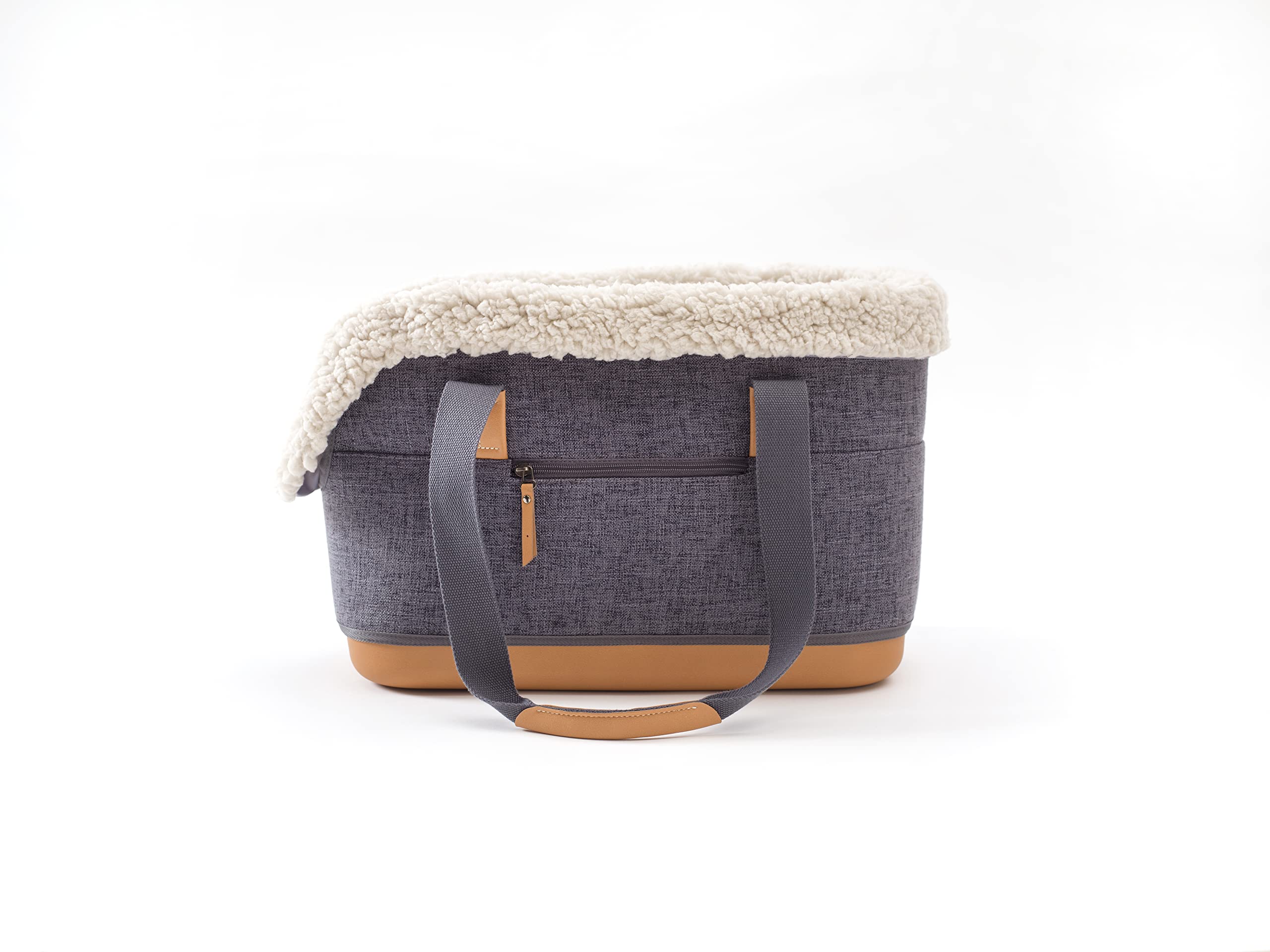 Leftpine X P.L.A.Y. Deluxe Dog Carrier Purse - Soft Sided Pet Travel Tote For Small Dogs, Puppies With Built-In Safety Leash - M