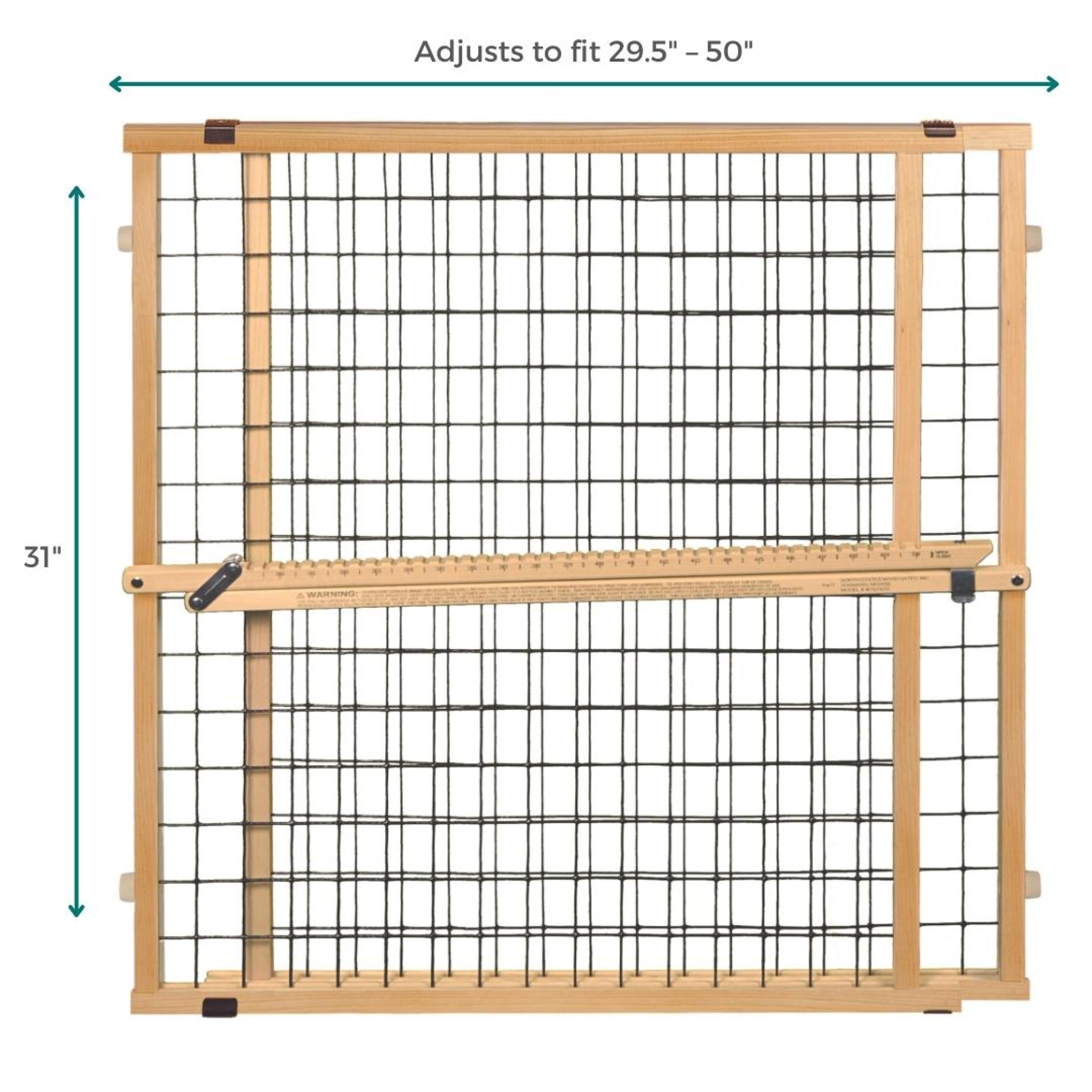 Mypet North States Wire Mesh Dog Gate: 29.5-50'' Wide. Pressure Mount. No Tools Needed. Dog Gate 31'' Tall, Expandable, Durable