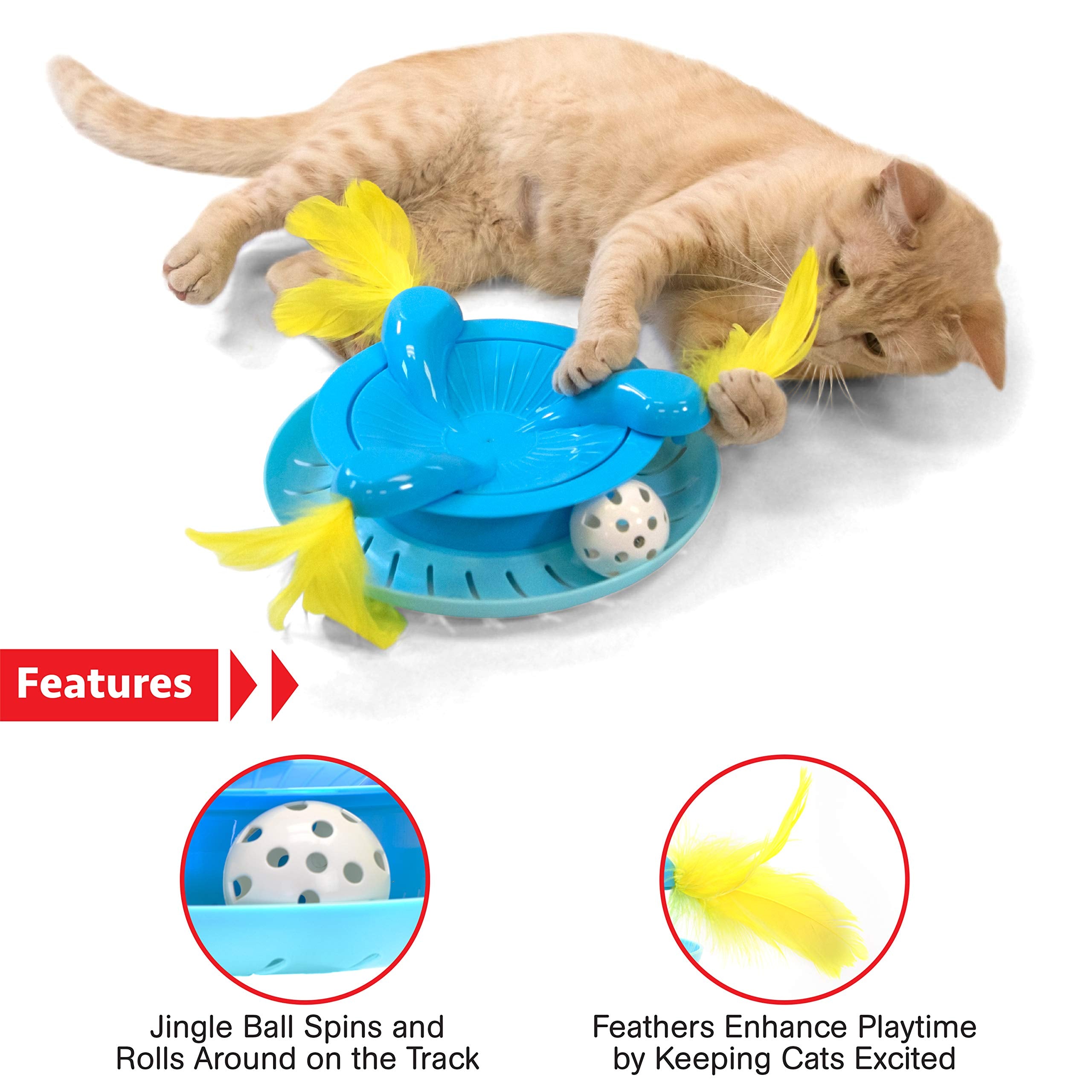 Kitty City Swat Track Cat Toy, 3 Toys In 1 Cat Toy, Deluxe And Basic Cat Toy Box, Ball Track