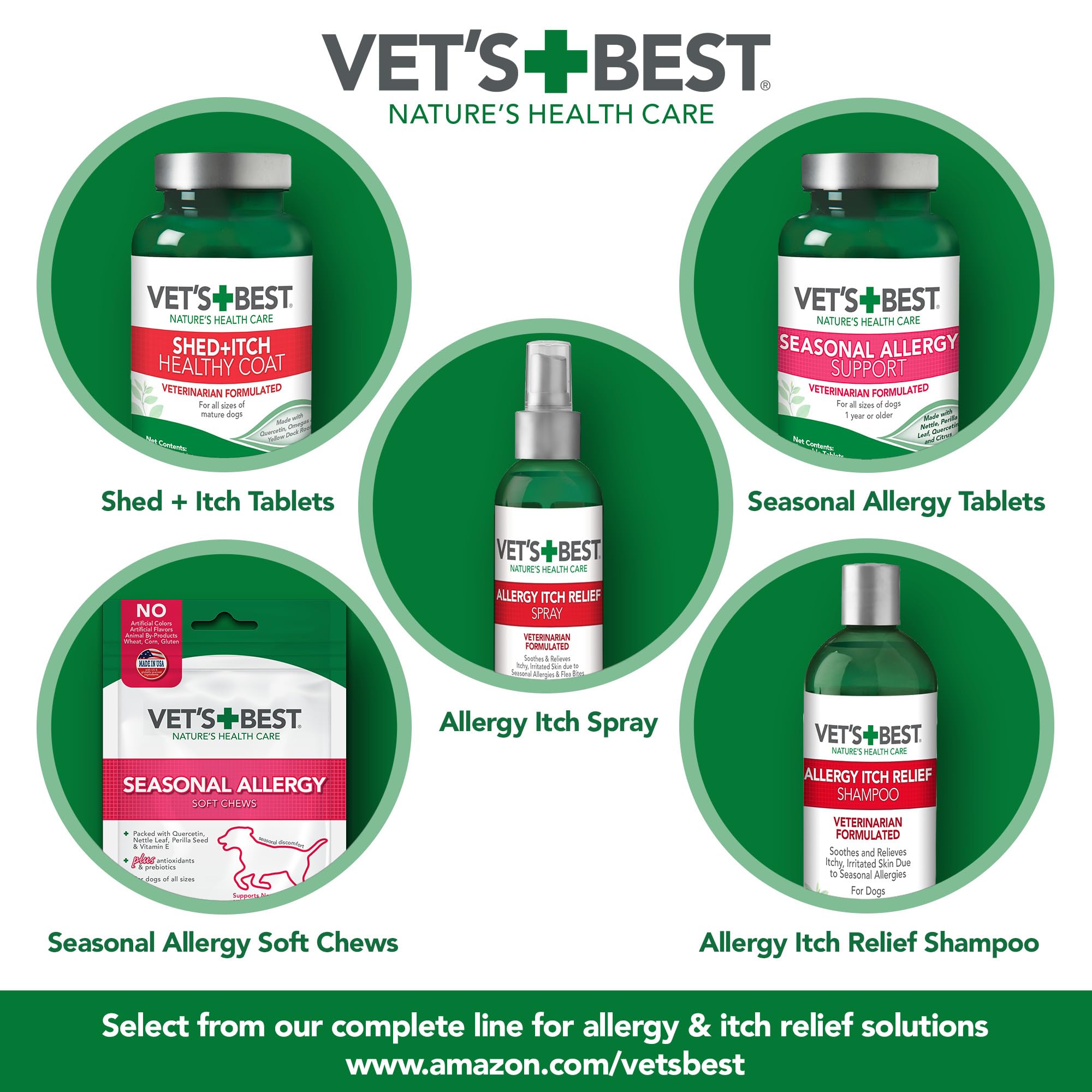 Vet'S Best Allergy Itch Relief Dog Shampoo | Cleans And Relieves Discomfort From Seasonal Allergies | Gentle Formula | 16 Oz
