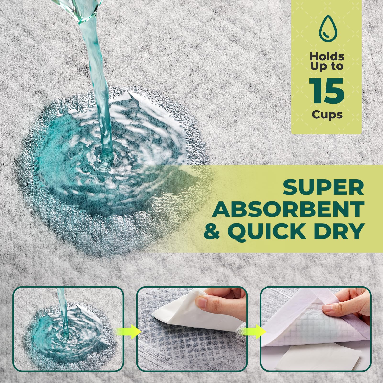 Cat Pads Refills for Tidy Cats Breeze Litter System - Super Absorbent 6-Layer Pads for Odor Control, Activated Carbon - 16.9 x 1