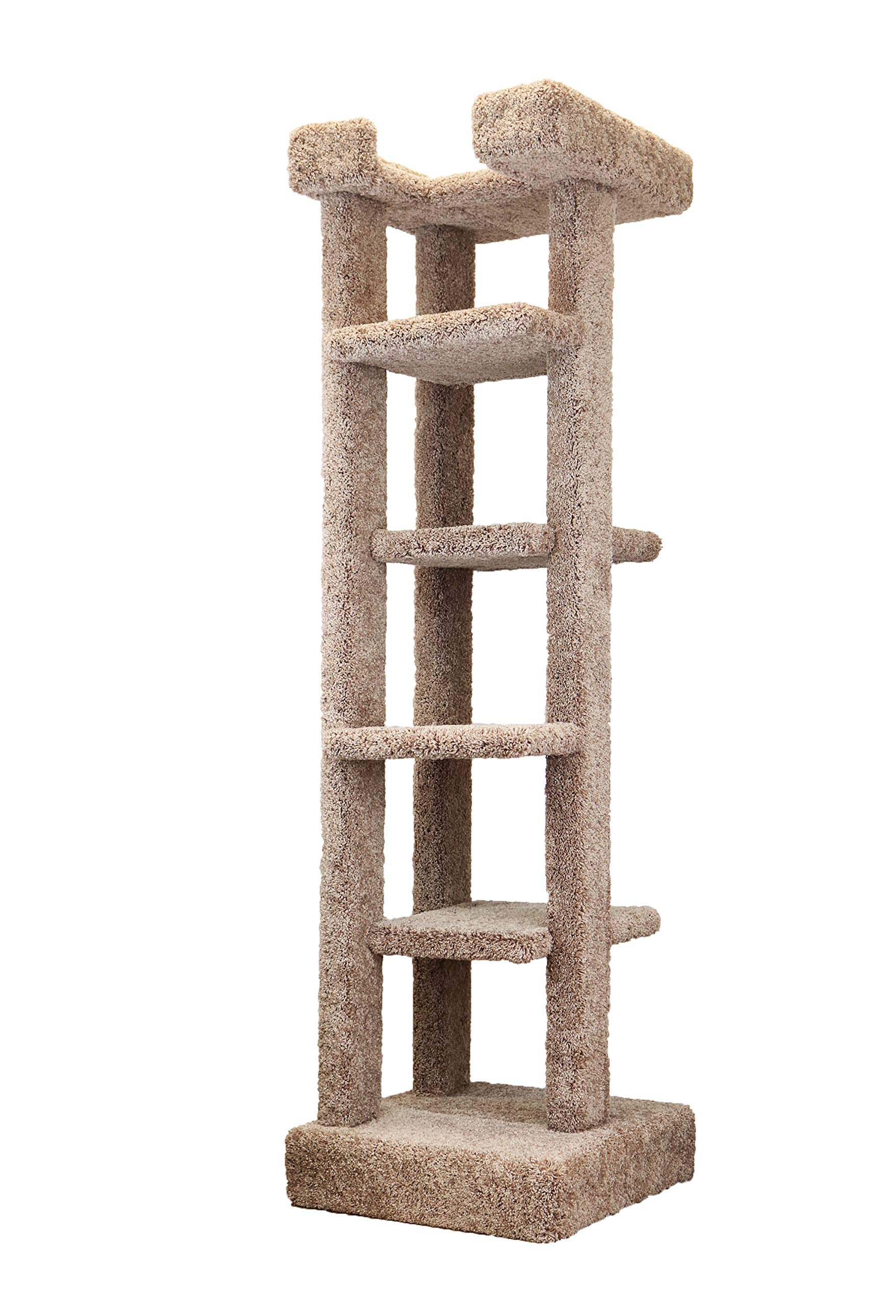 New Cat Condos Solid Wood 5 Level Large Cat Tree Tower