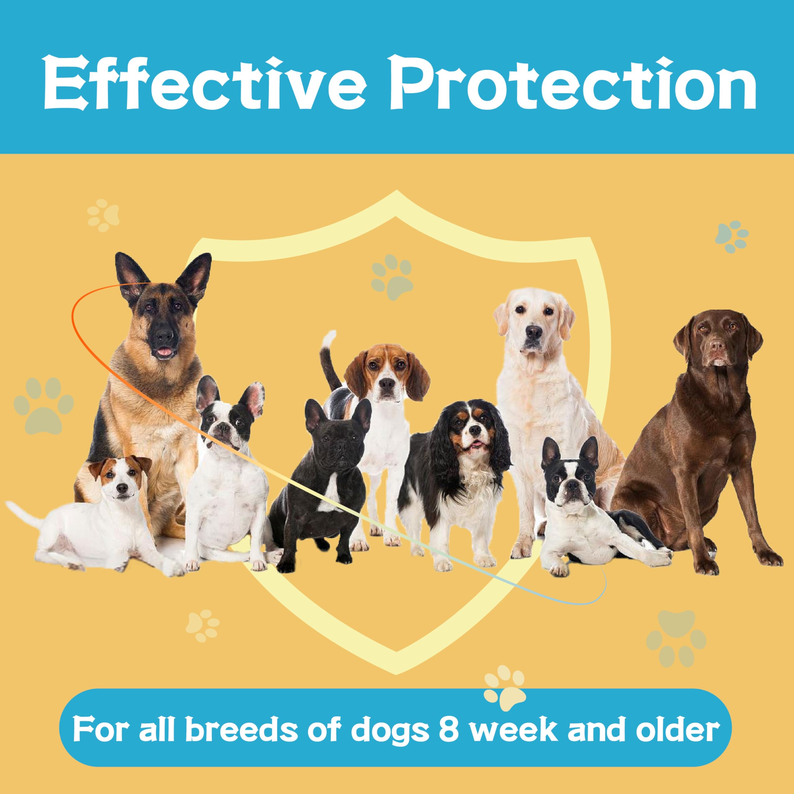 Advanllent Flea and Tick Prevention for Dogs, Flea and Tick Treatment for Large Dog, Flea & Tick Control, 45-88 Pounds, 6 Doses