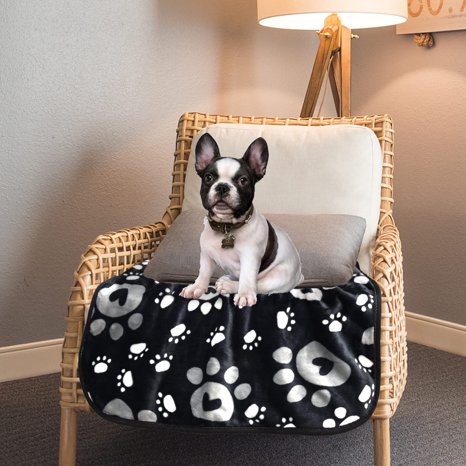 Ahoocustom Dog Blanket, Soft Fleece Dog Blankets For Small Medium Dogs, Fluffy Flannel Pet Cat Puppy Blanket Mat Cover For Bed C