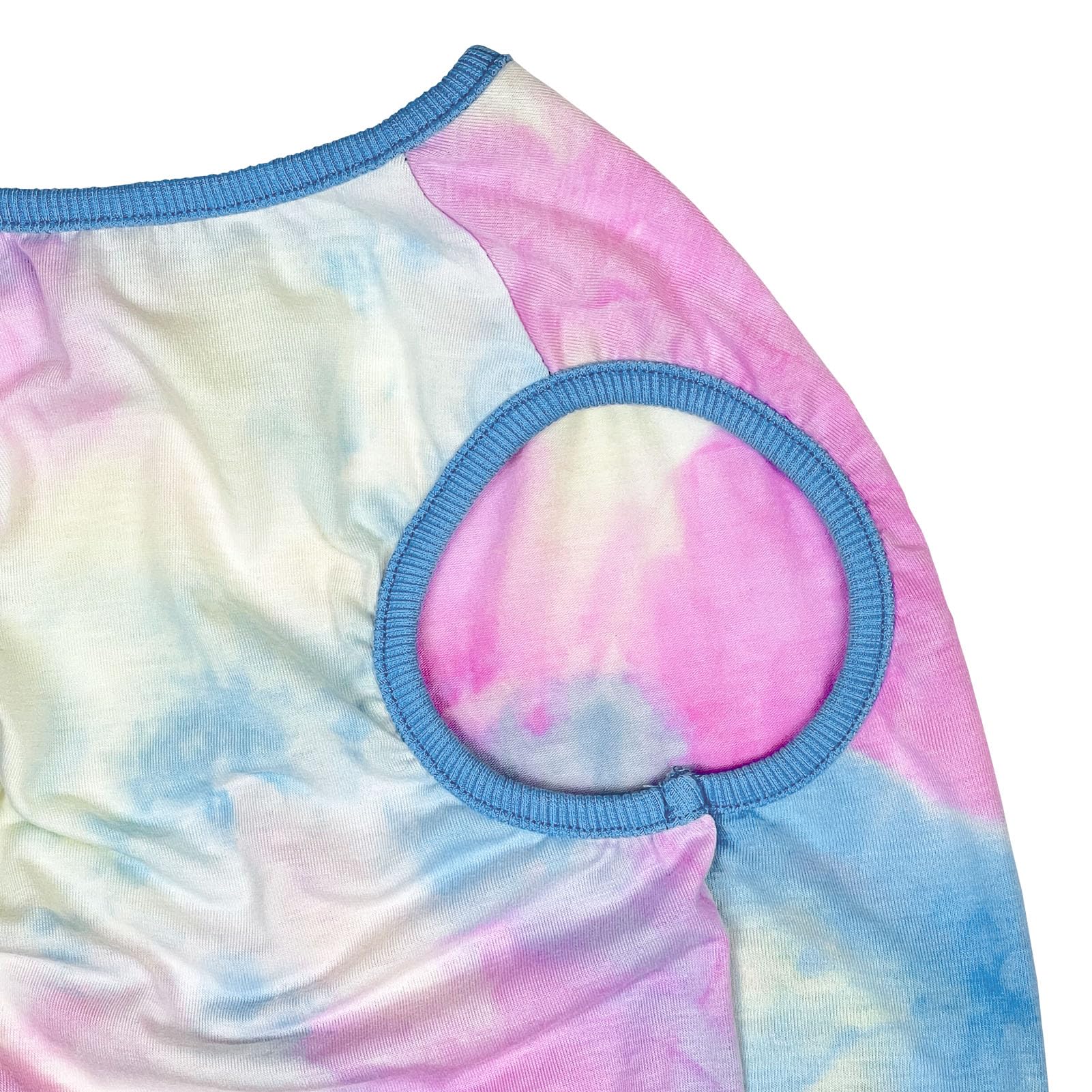 D.E.E Cotton Dog Shirts Large Tie Dye Dog Clothes Lightweight Girl Boy Big (Vestblue, 4X-Large)
