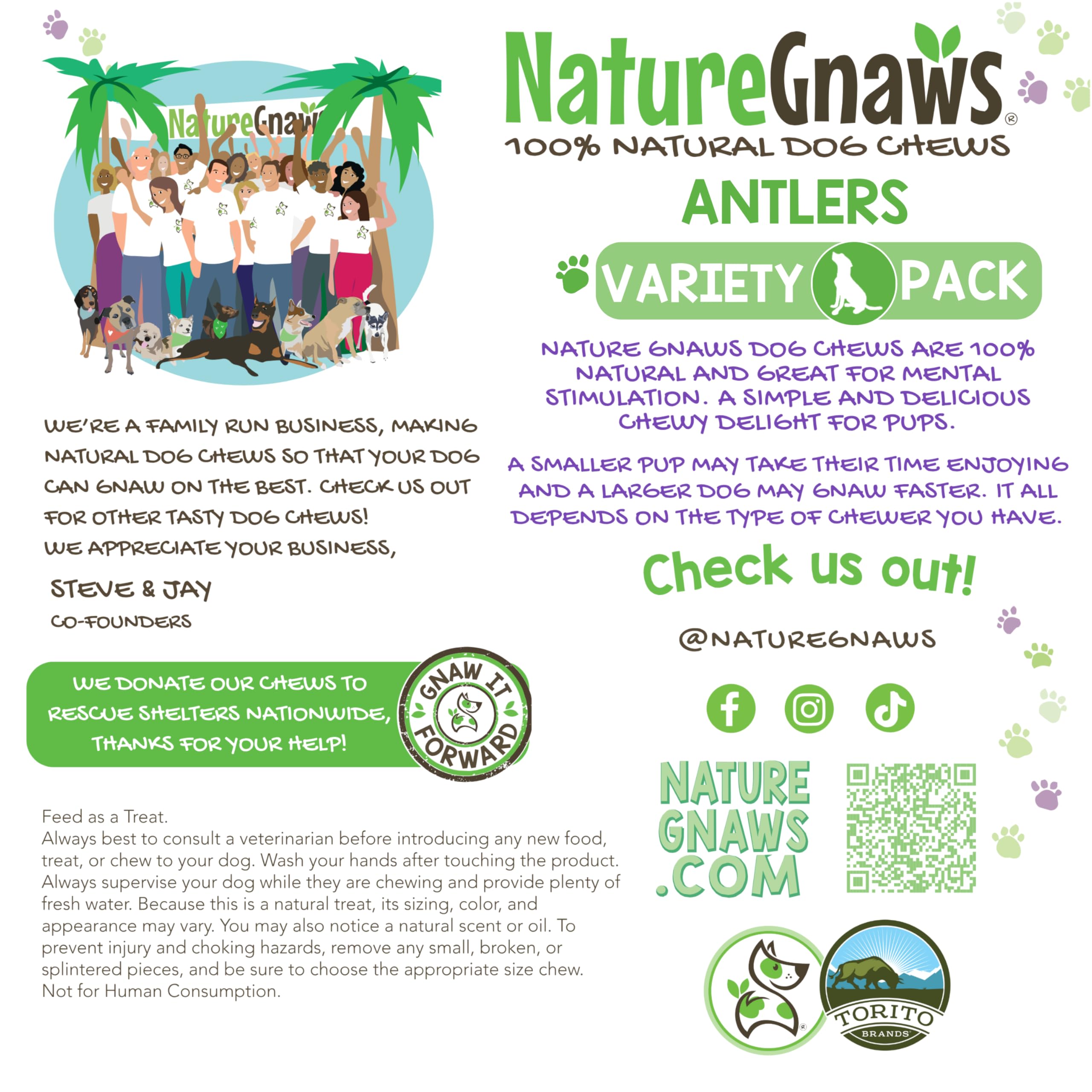 Nature Gnaws Antlers for Dogs (1Lb) - Mix of Elk and Deer Antler - Variety of Split and Whole Pieces - Long Lasting for Aggressi