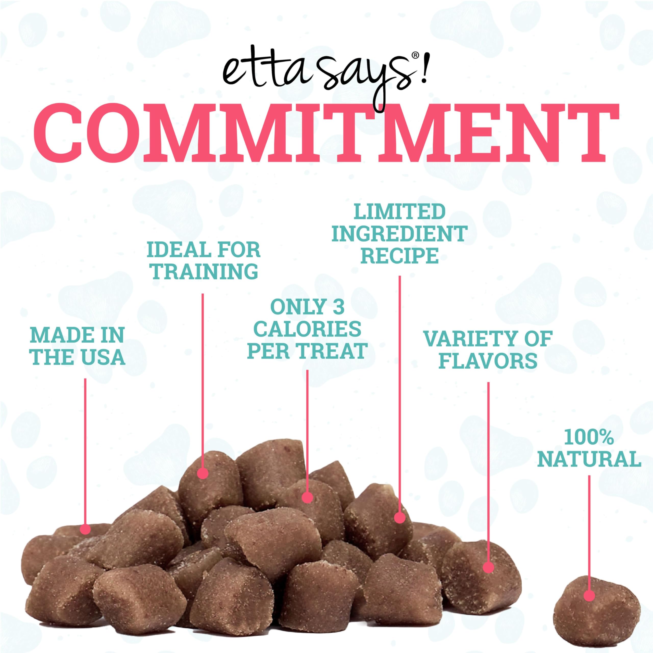 ETTA SAYS! Sit Bacon Training Treats for Dogs 16 Ounce Soft Dog Treats - Made in The USA Dog Treats, Limited Ingredients, Low Ca