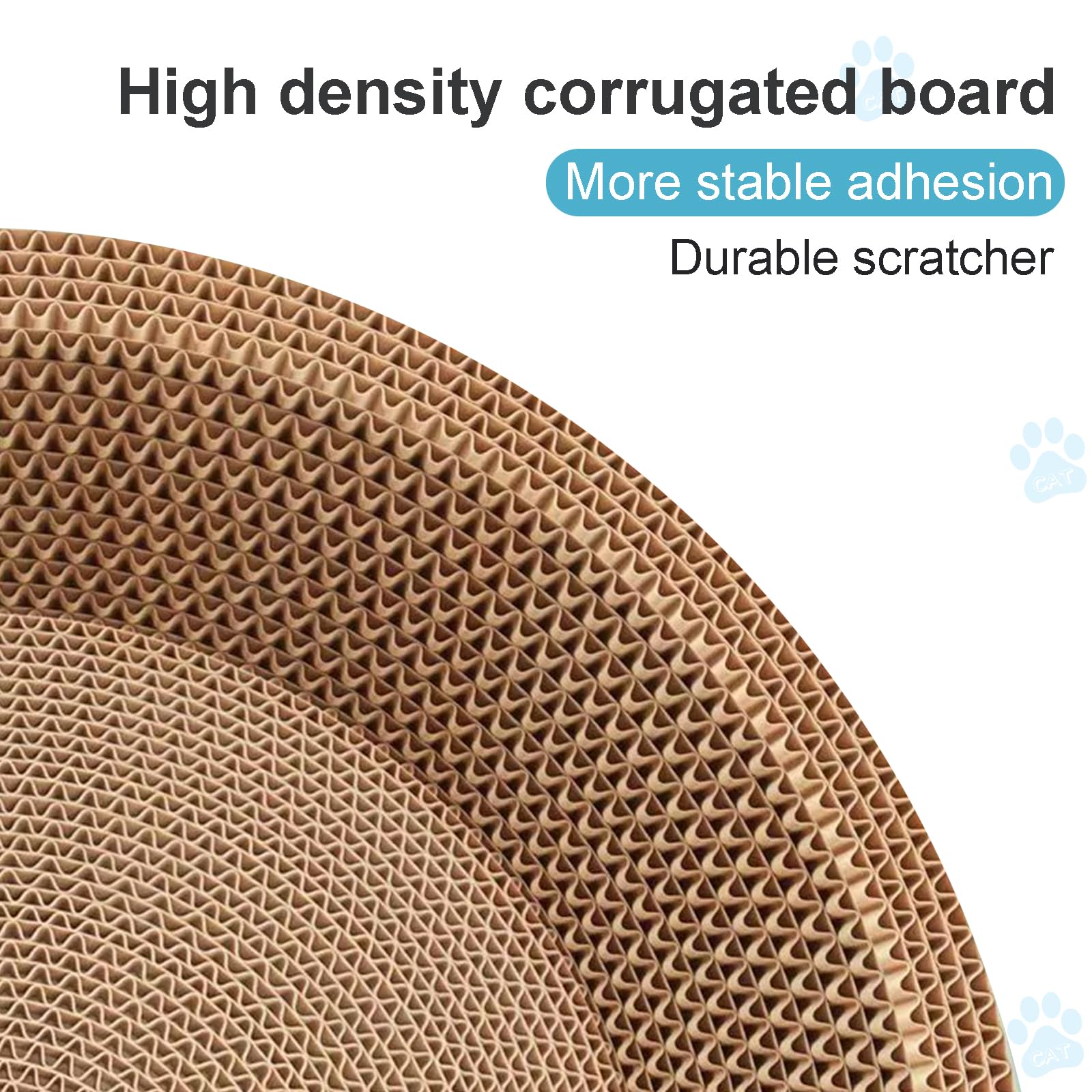 UUig Cat Scratcher - Large Oval Cardboard Scratching Pad, 23.6x14.9 inches, Blue, Model ZS-L60 with Catnip