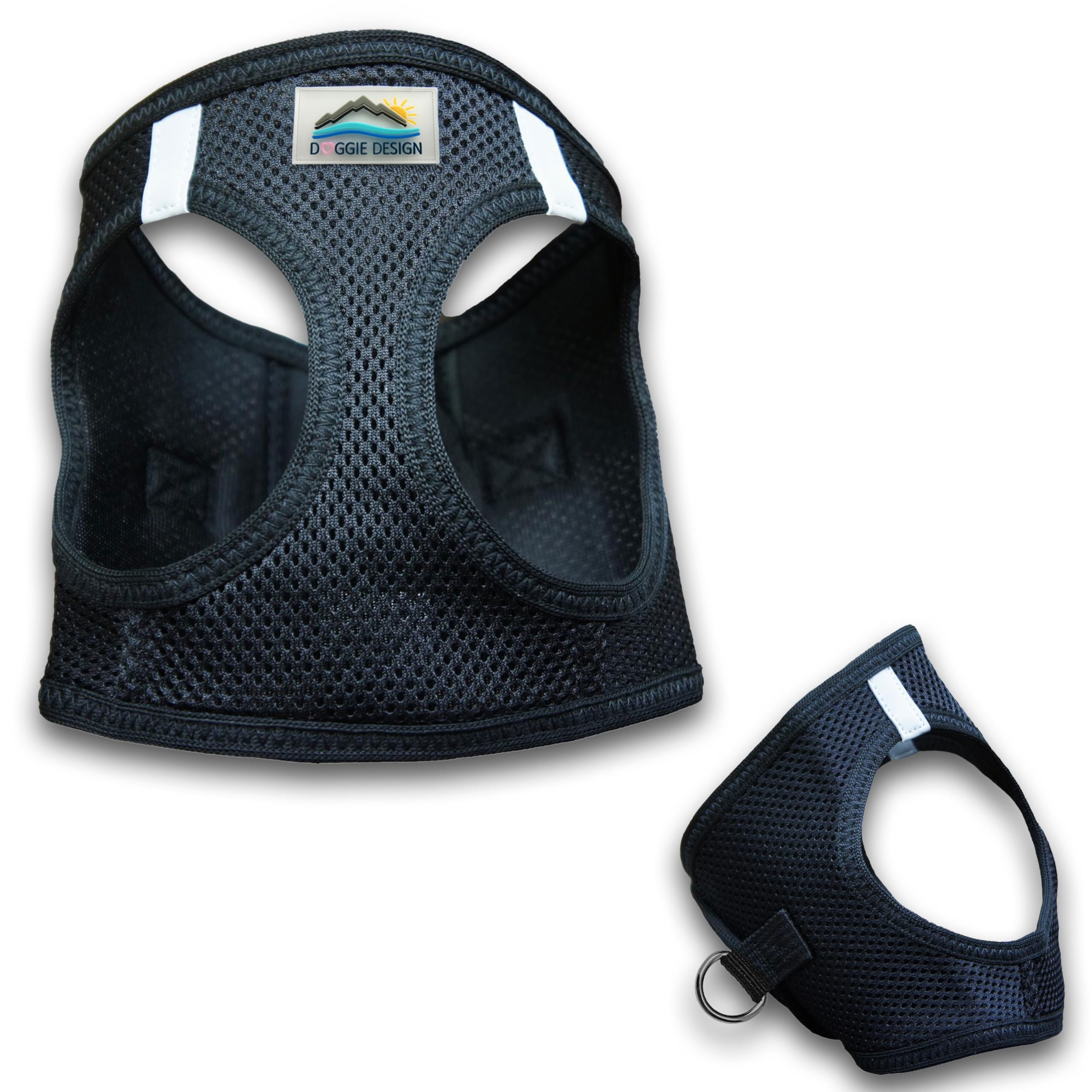Choke Free Reflective Step In Ultra Harness - Black American River (Xs)