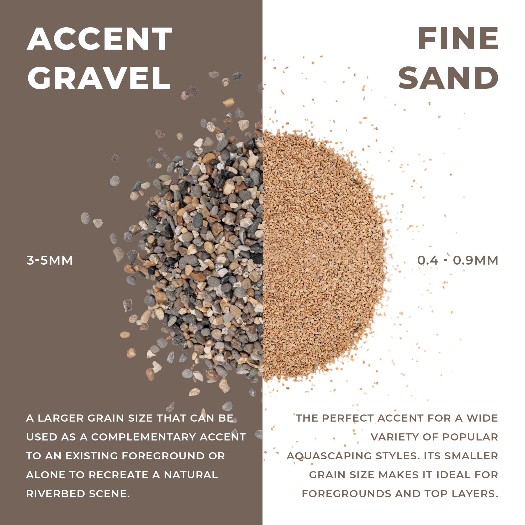 Ultum Nature Systems Controsand Santa Fe Aquarium Gravel (8L) - Small Pebbles for Fish Tank - Planted Aquarium Rocks - Fish Tank