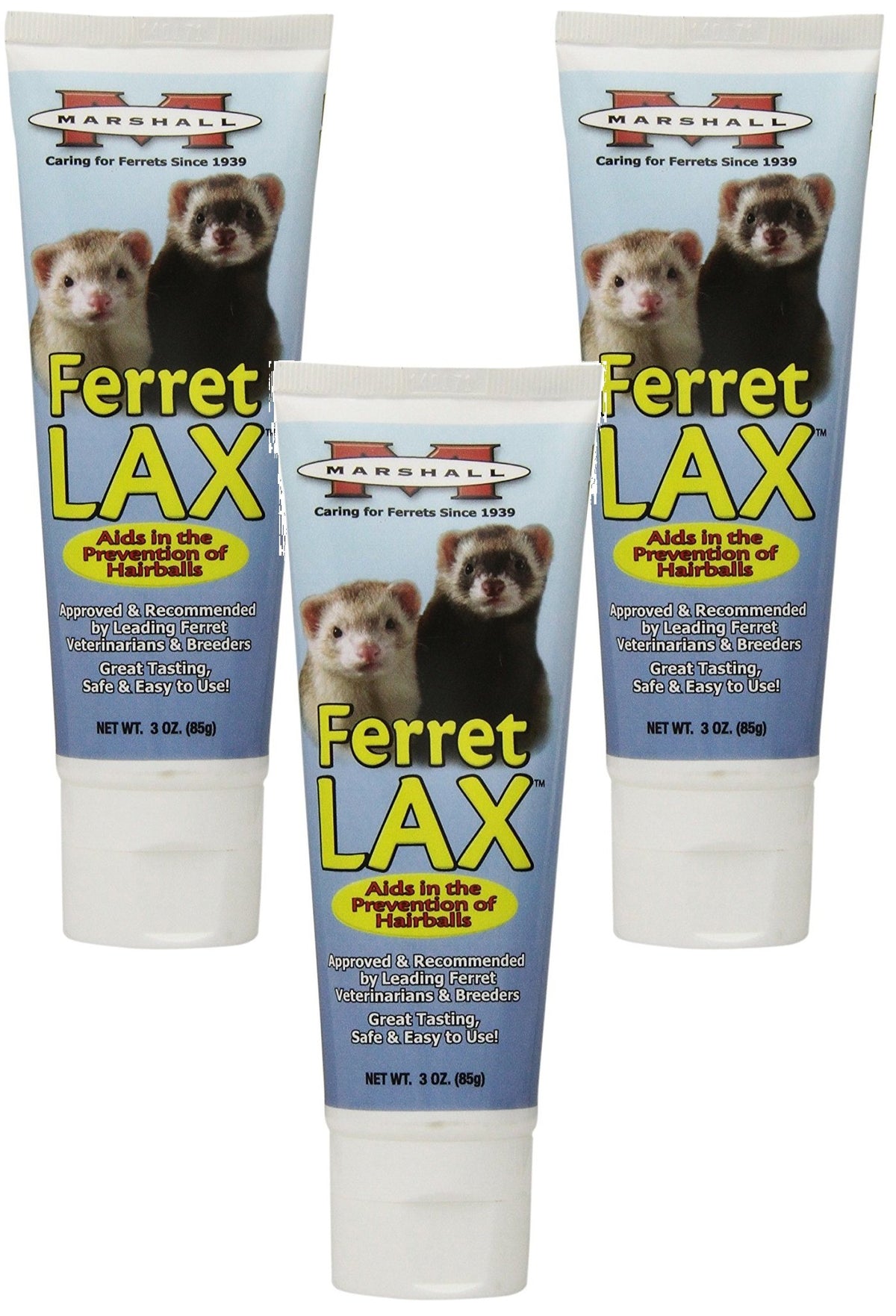 Marshall (3 Pack) Pet Products Ferret Lax Hairball And Obstruction Remedy 3-Ounces Each