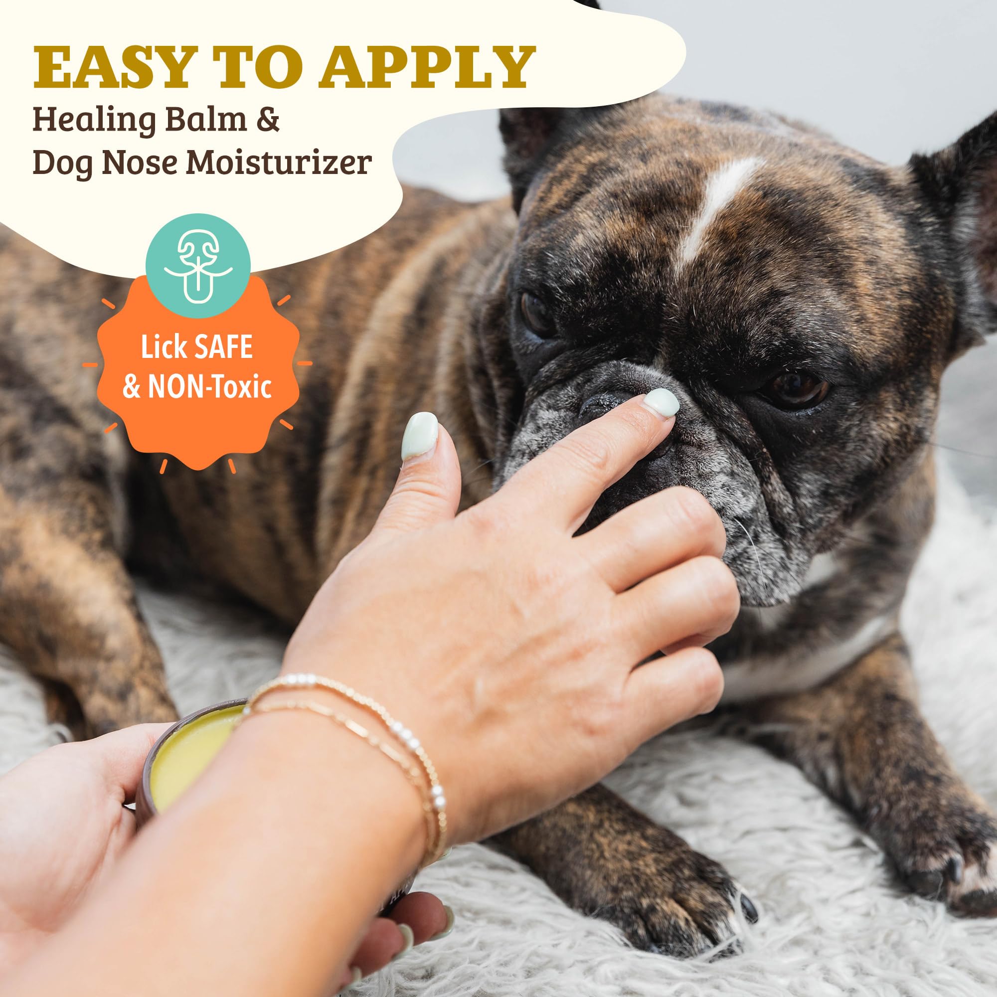 Natural Dog Company Snout Soother Balm Tin 2 oz - All Natural Dog Nose Balm for Dry, Cracked Snouts - Organic Moisturizing & Soo