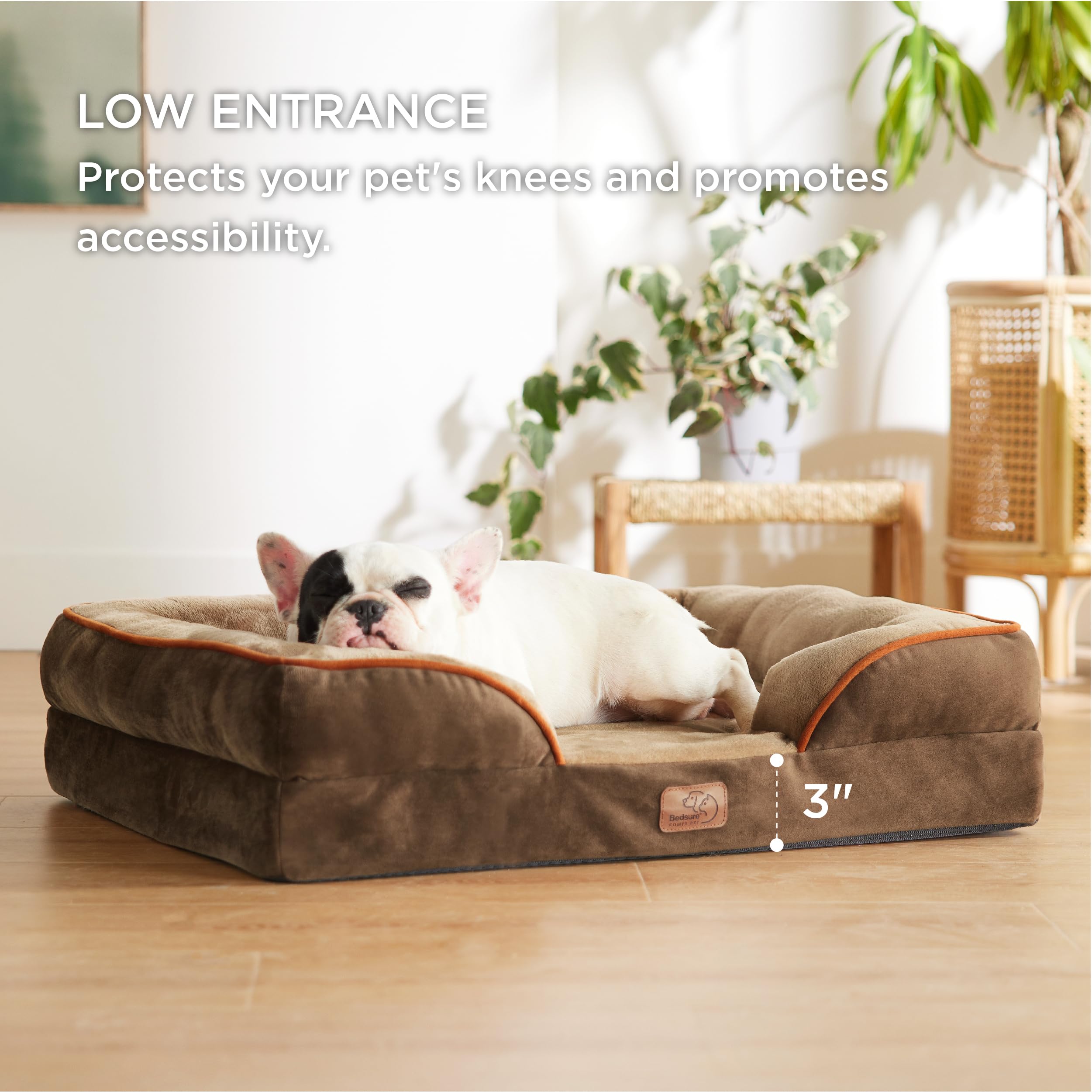 Bedsure Orthopedic Dog Bed For Medium Dogs - Waterproof Dog Sofa Beds Medium, Supportive Foam Pet Couch Bed With Removable Washa