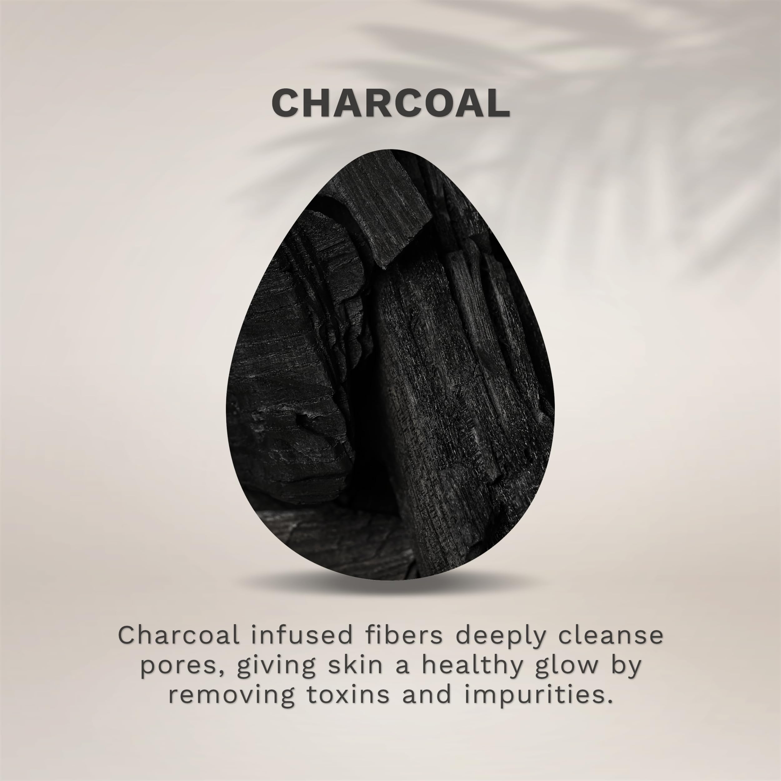 KOL Charcoal Exfoliating Face Scrubber Pads - 12 Count Disposable Loofah for Daily Cleansing and Makeup Removal