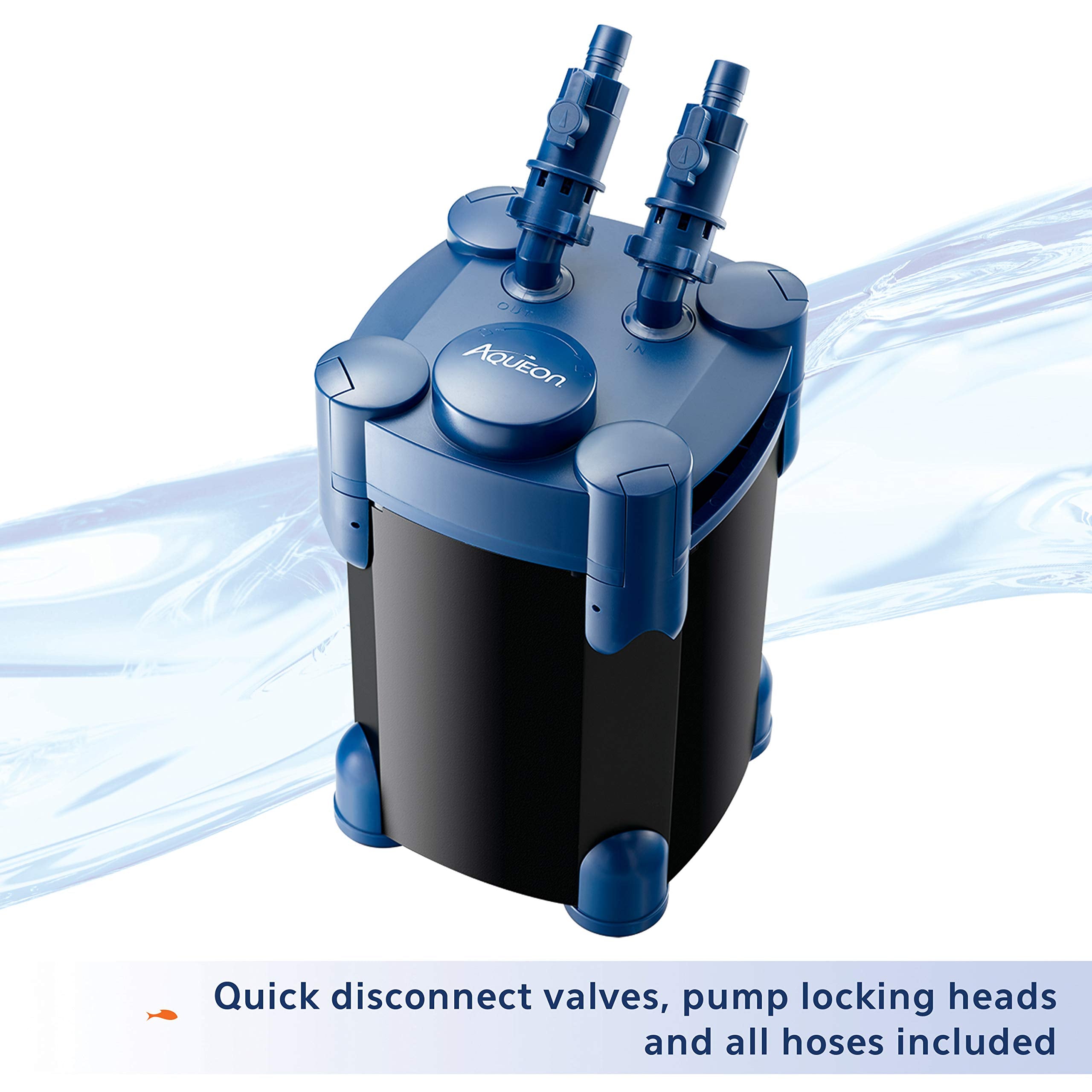 Aqueon QuietFlow Aquarium Fish Tank Canister Filter For 55-100 Gallon Aquariums