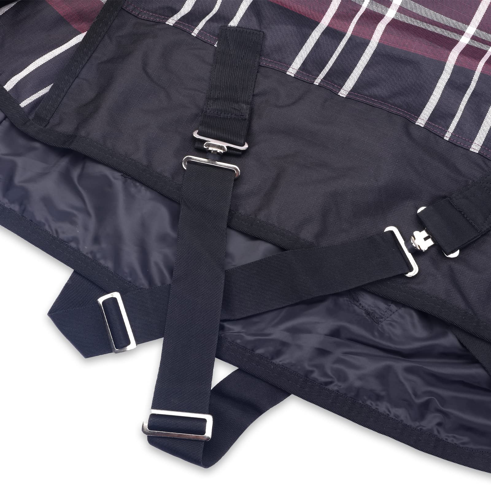 600 Denier Ripstop Poly Waterproof Miniature Horse Sheet, 0G Fill Light Weight Mini Horse Turnout Rain Sheet Redplaid 45