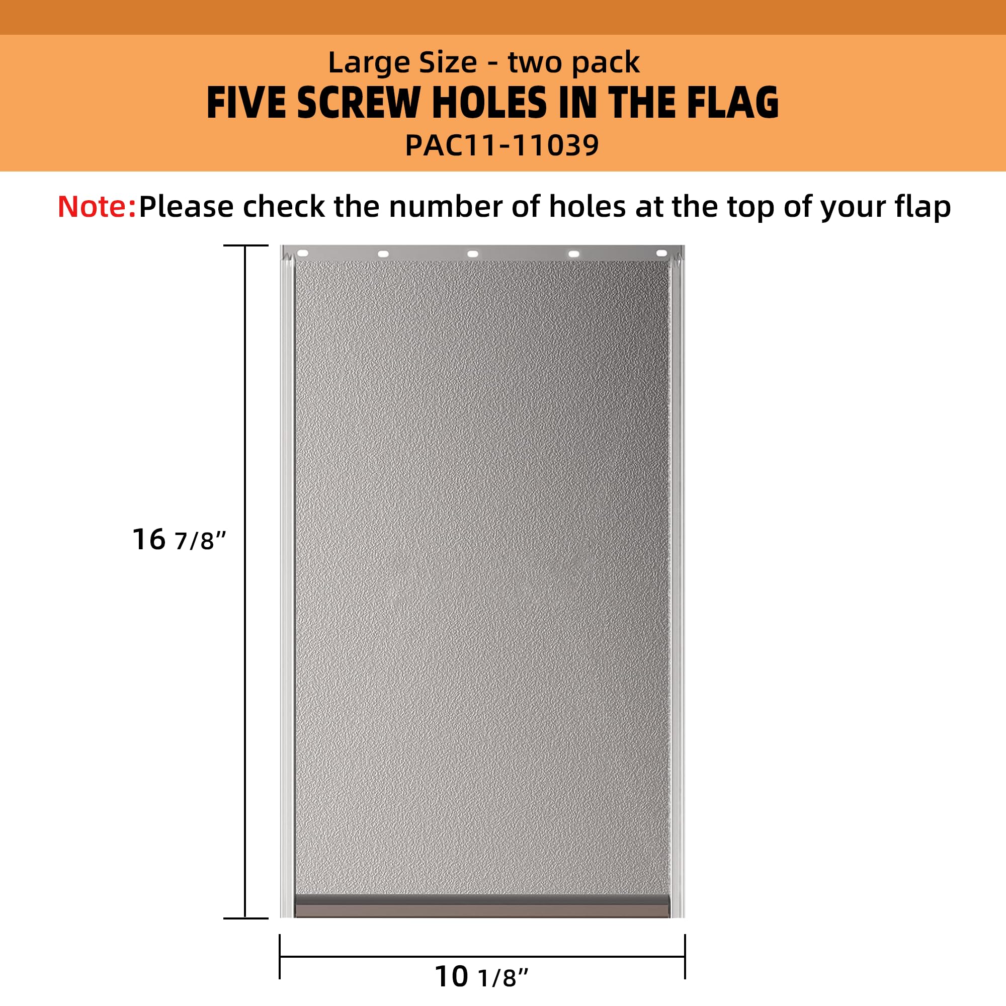 2 Pack Large Dog Door Replacement Flaps With Screws, Compatible With Petsafe Freedom Doggie Doors Pac11-11039,Pet Door Replaceme