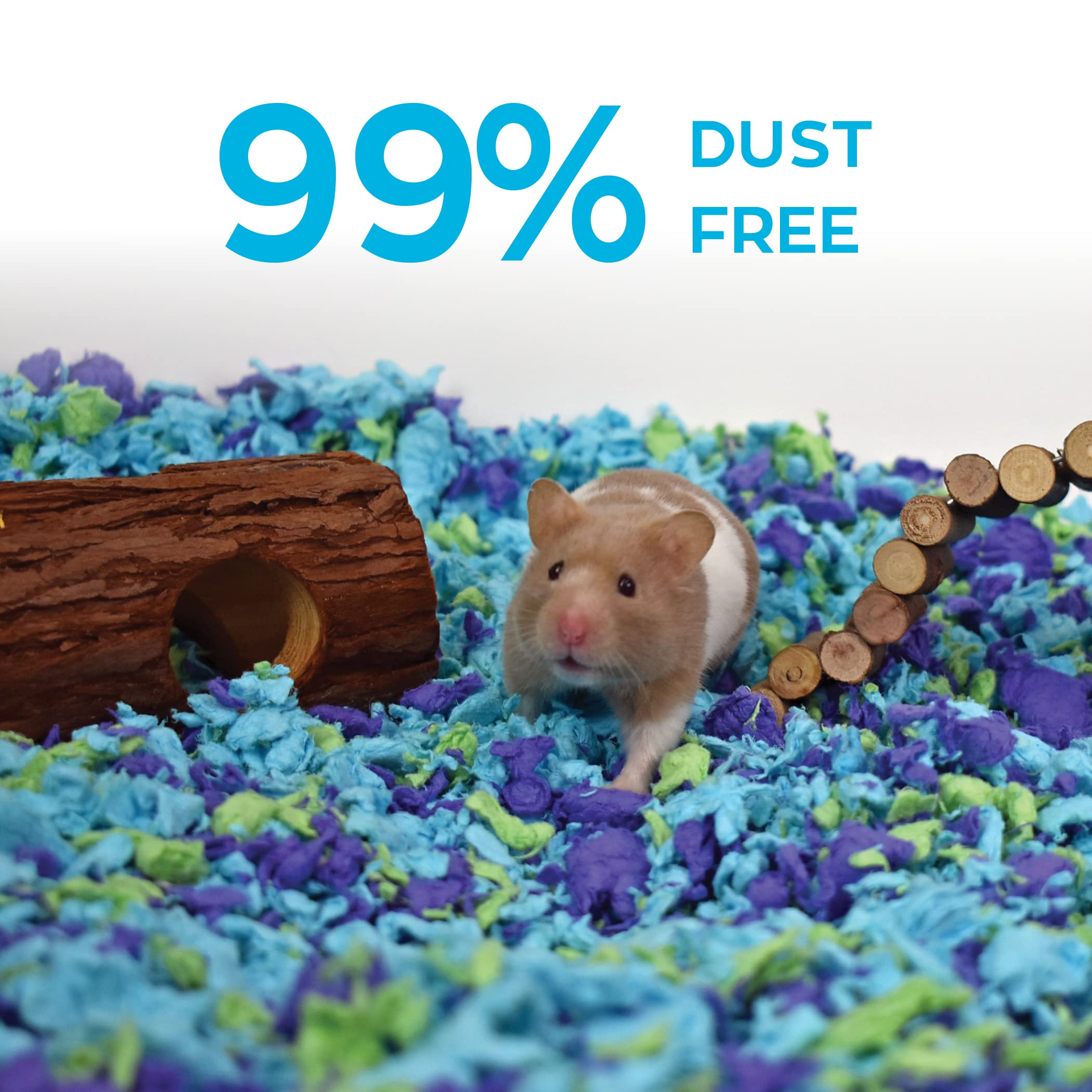 Carefresh Dust-Free Sea Glass Natural Paper Small Pet Bedding With Odor Control, 10L