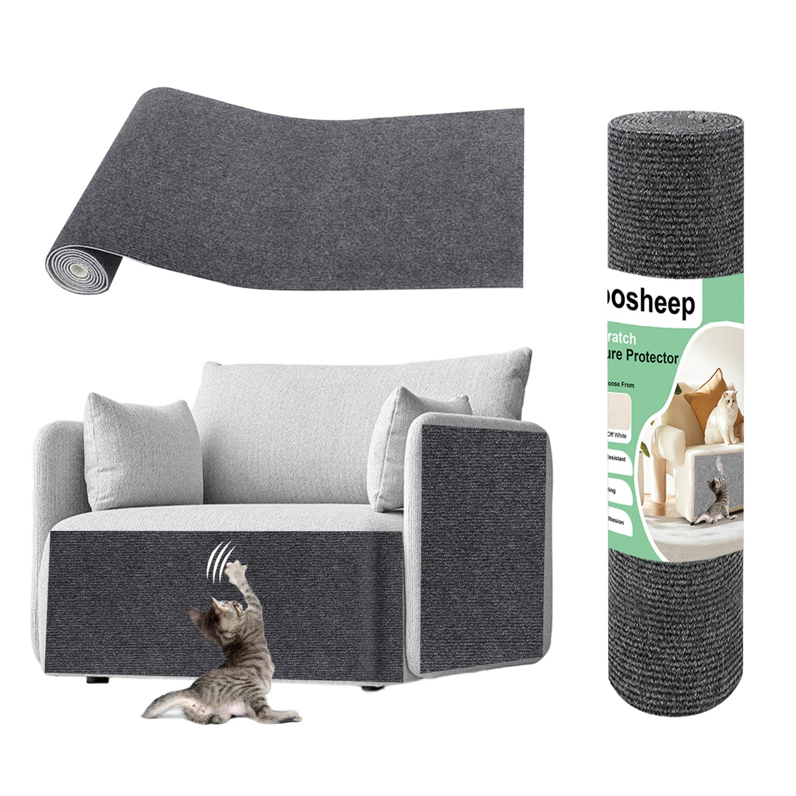 Goosheep Furniture Pet Protectors Sofa Protector For Cats Couch Corner Protectors For Cat Scratch Furniture Protector Corner Gre