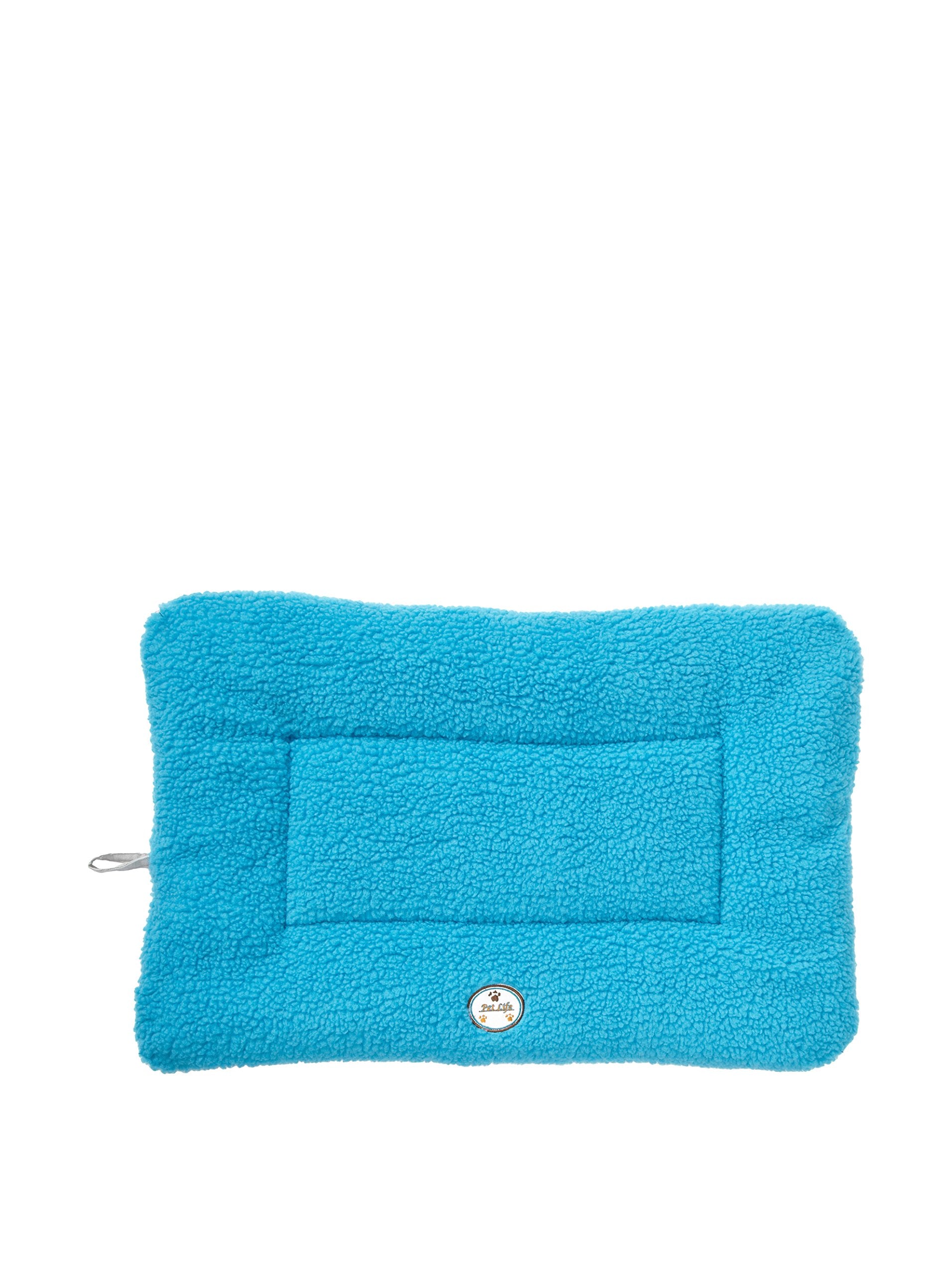 Pet Life Eco-Paw Reversible Polyfill Fashion Pet Dog Bed Mat Lounge, MD, Blue/Aqua
