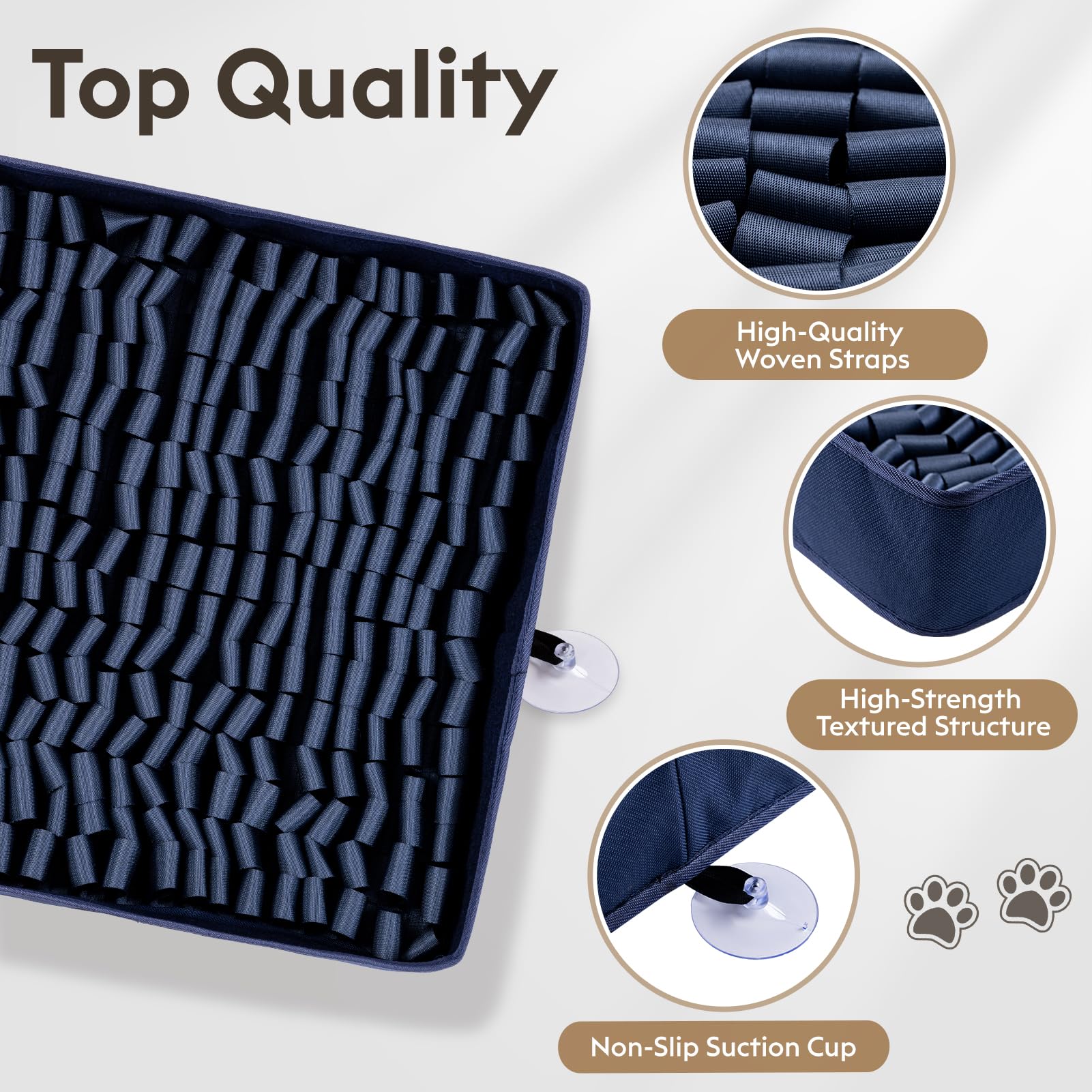 FunFurry Snuffle Mat for Dogs, Dog Puzzle Mat, Interactive Dog Toys for Enrichment,Sniff Mats with Non-Slip Backing,Suitable for