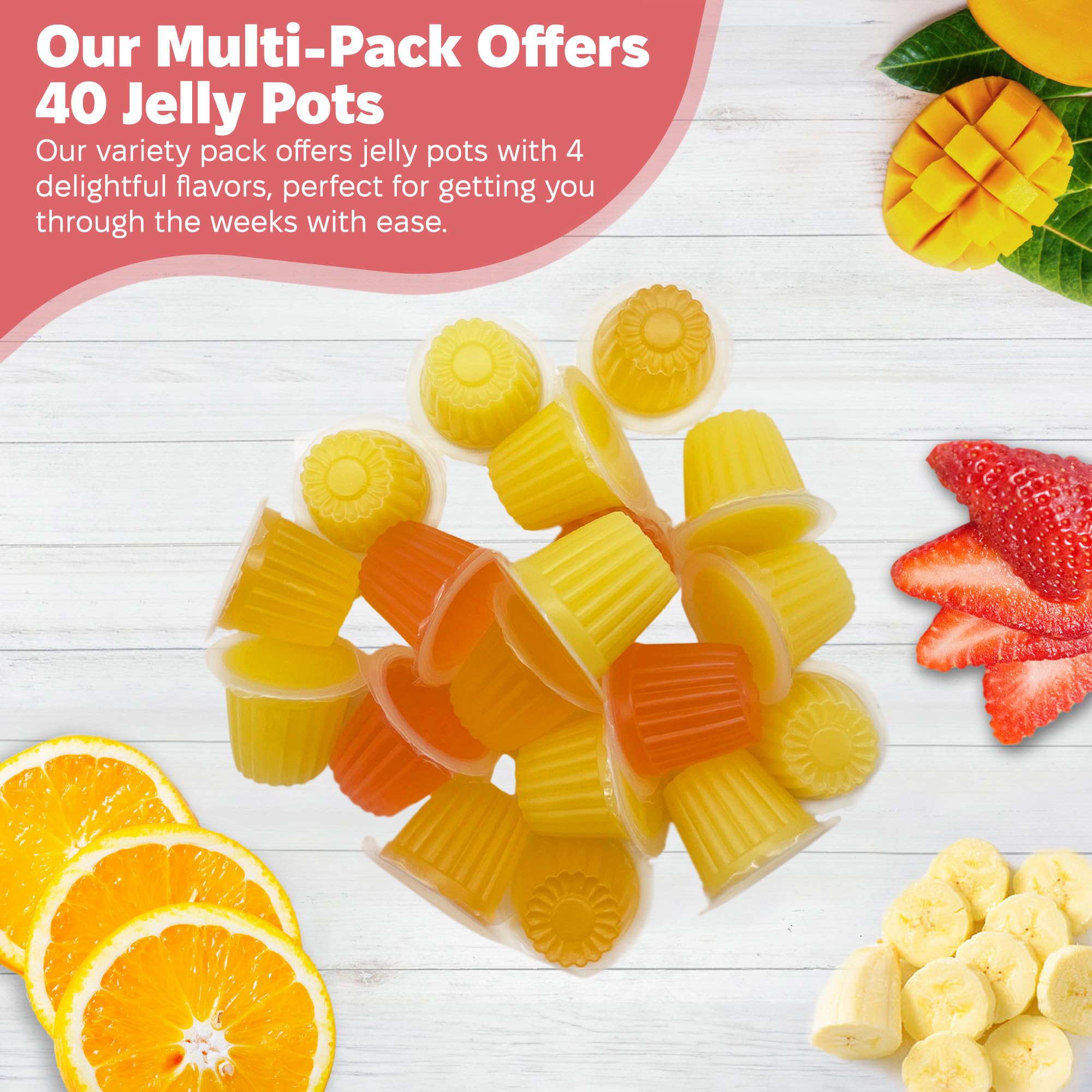 Pet Jelly Pods Variety Pack - Nutritious Jelly Fruit Nectar Treats for Geckos, Sugar Gliders, Birds, Small Pets - Real Fruit Jui