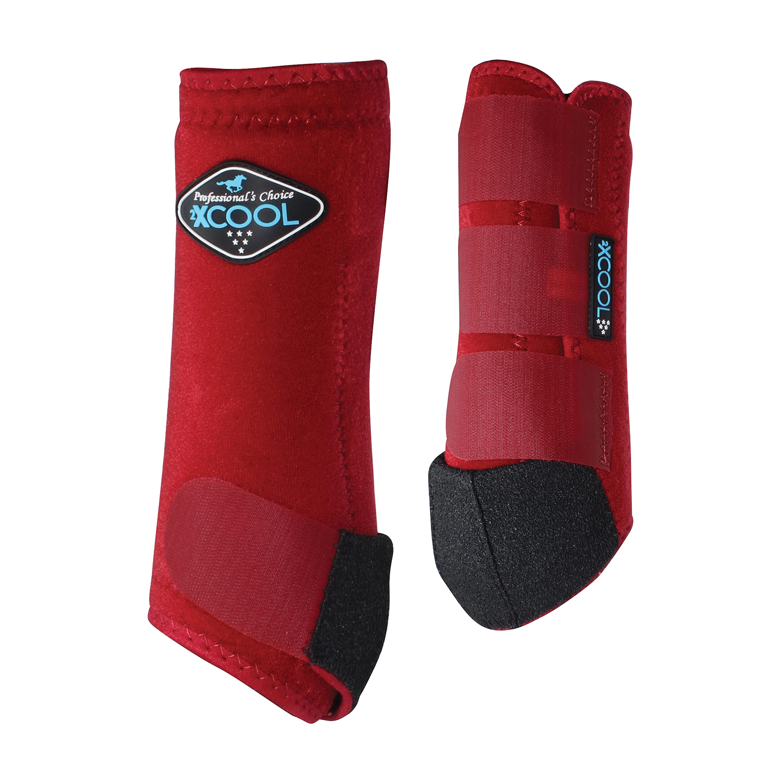 Professional'S Choice 2Xcool Sports Medicine Horse Boots | Protective & Breathable Design For Ultimate Comfort | 2 Pack (Crimson