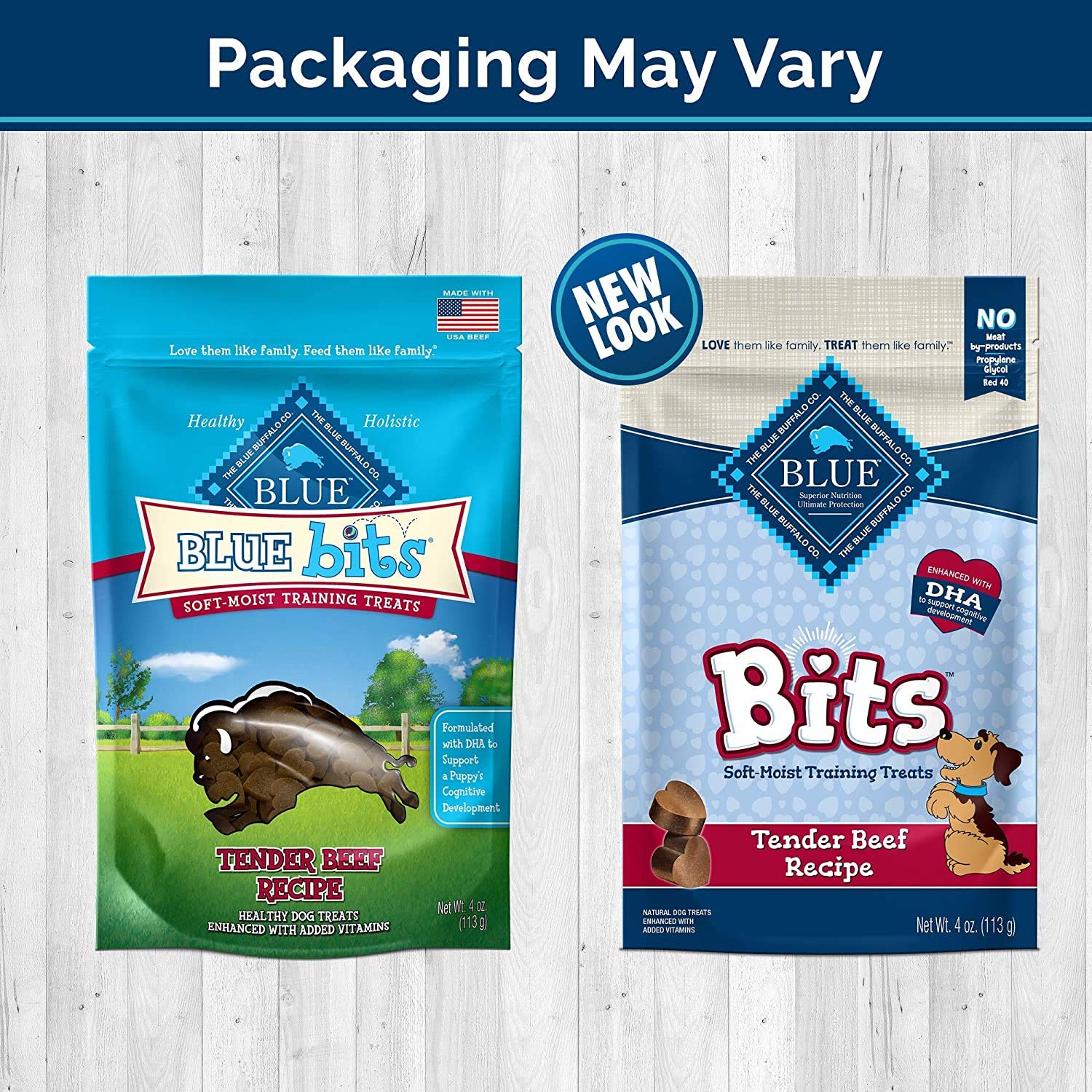 Blue 2 Pack of Tender Beef Recipe Bits Dog Treats, 4 Ounces Each