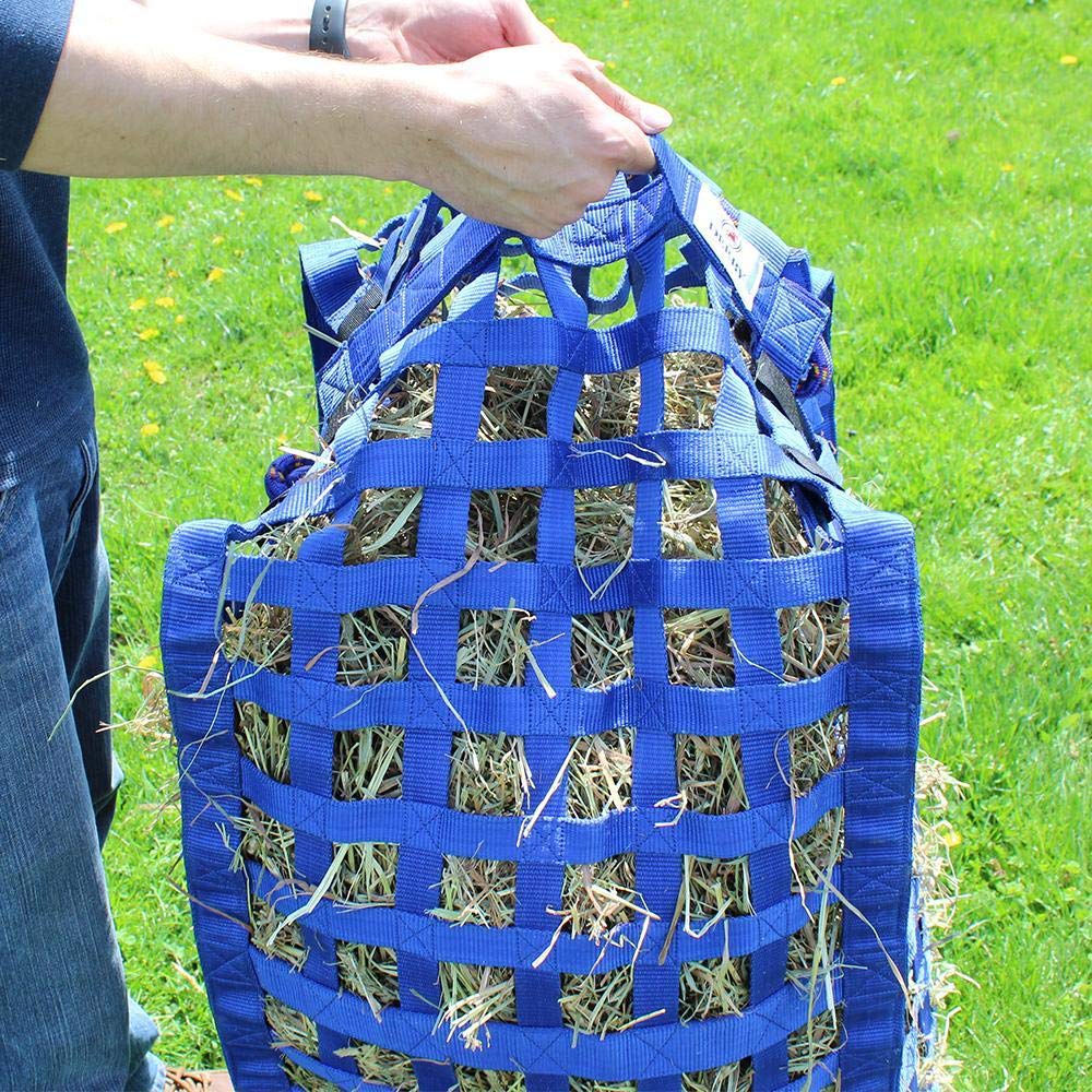 Derby Originals Natural Grazer Patented Four Sided Slow Feed Horse Hay Bale Bag With Exclusive Super Tough Bottom, Hunter Green (71-7133-Hgr)