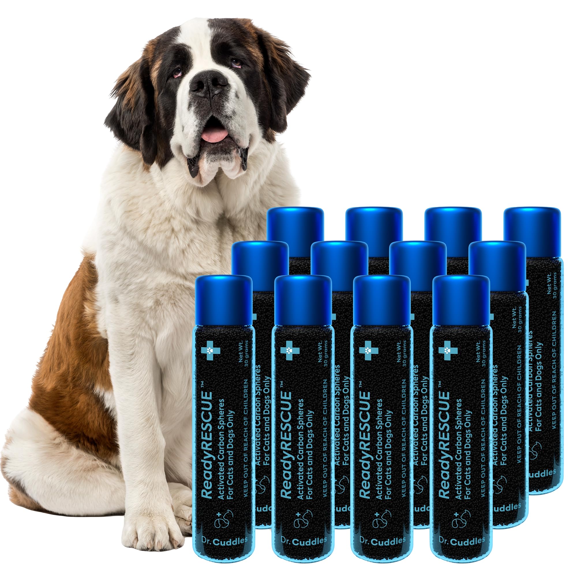 ReadyRESCUE Activated Charcoal microspheres for Dogs and Cats - Veterinary-Grade Pet First Aid Kit Essential - Fast Acting Emerg