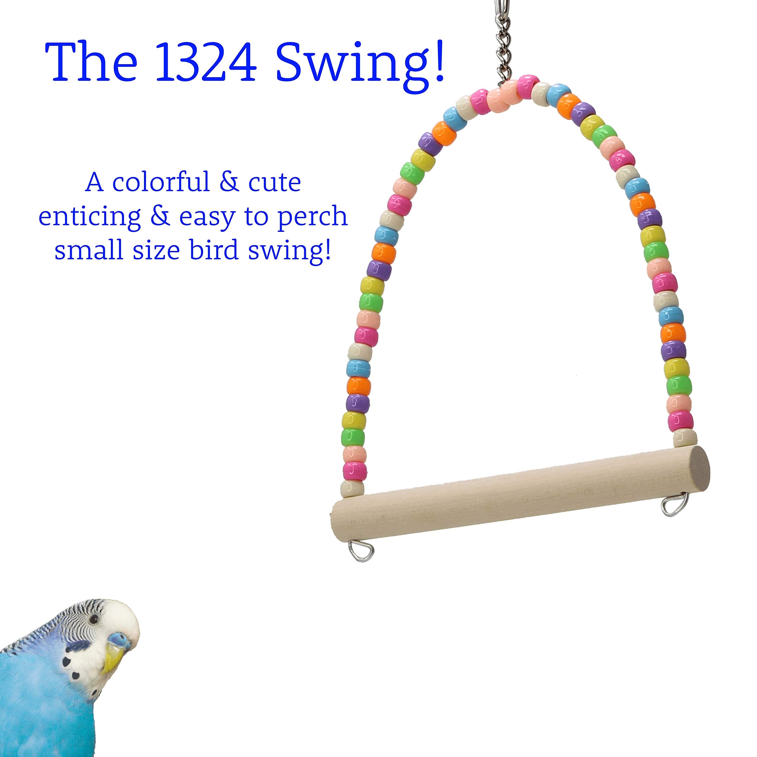 Bonka Bird Toys 1324 Swing Bird Toy Parrot Cage Toys Cages Parakeet Cockatiel Finch Lovebird Budgie