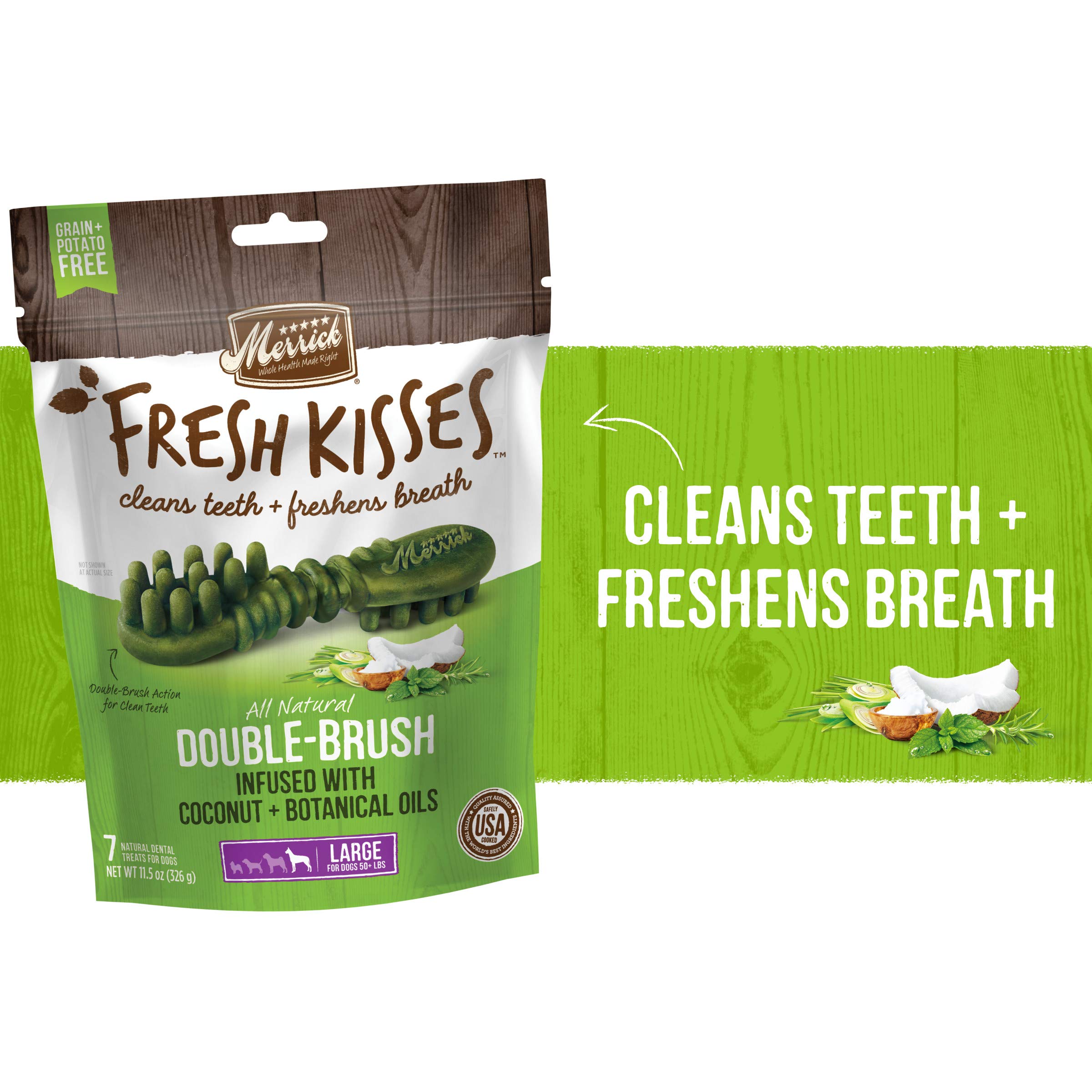 Merrick Fresh Kisses Coconut Oil For Large Dogs (70  Lbs) 11.7Oz