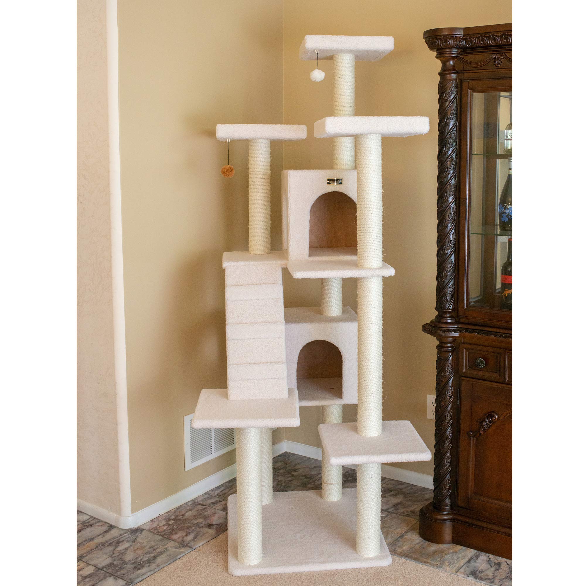 Armarkat Cat Tree Model B7701, Ivory, 36(L)X31(W)X77(H)