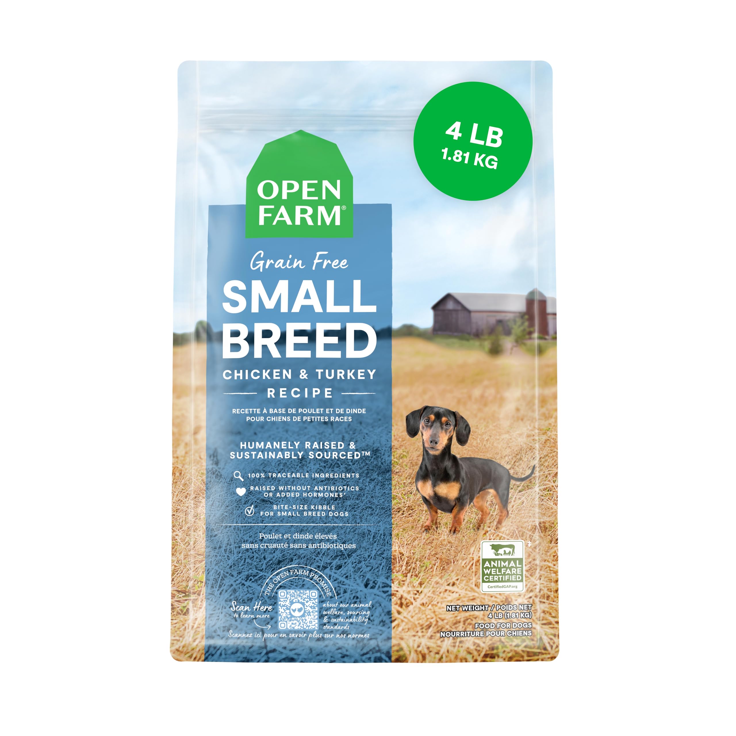 Open Farm Grain-Free Dry Dog Food for Small Breeds, High Protein with Ethically Sourced Ingredients, No Artificial Flavors or Pr
