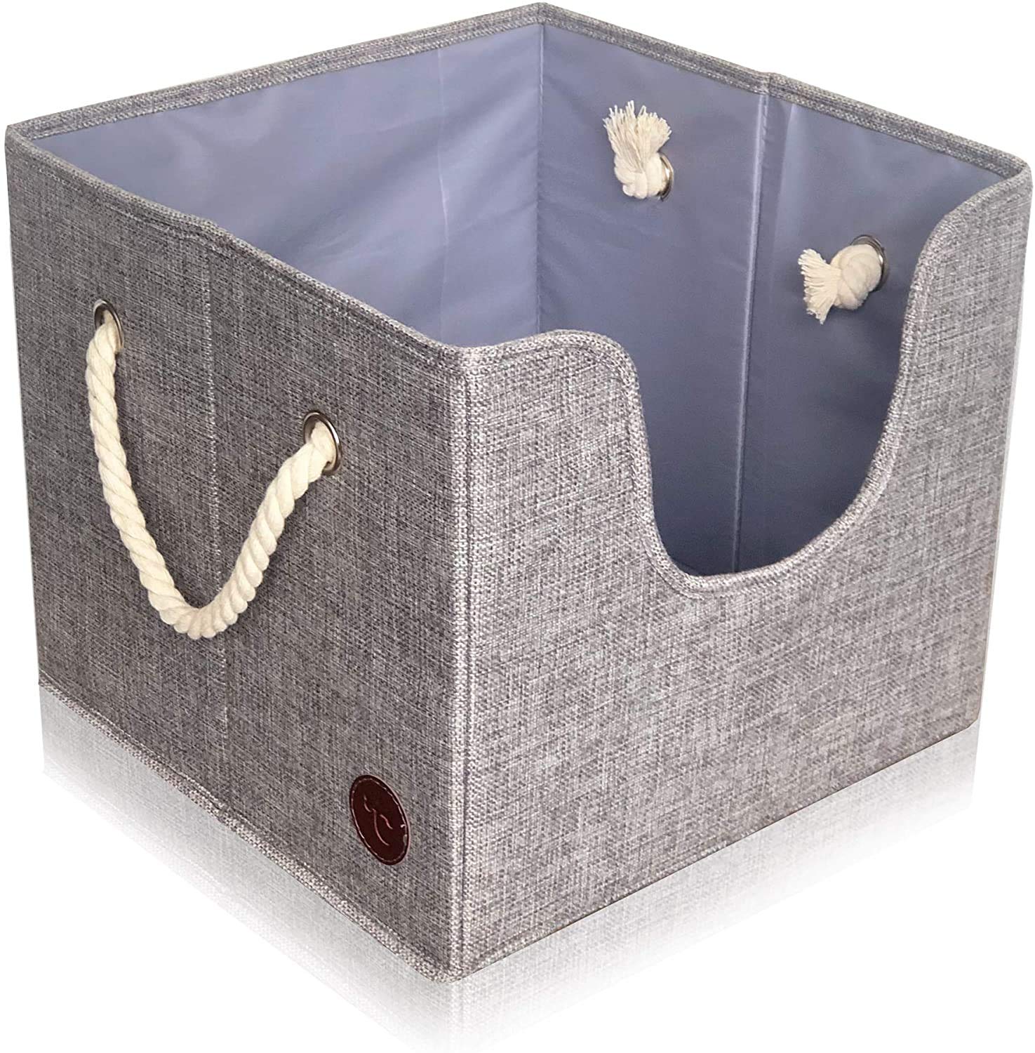 Premium Dog Toy Bin & Blanket Basket - Living Room & Nursery Storage, Easy to Clean, Perfect for Toy Organization - 13x13x11 
