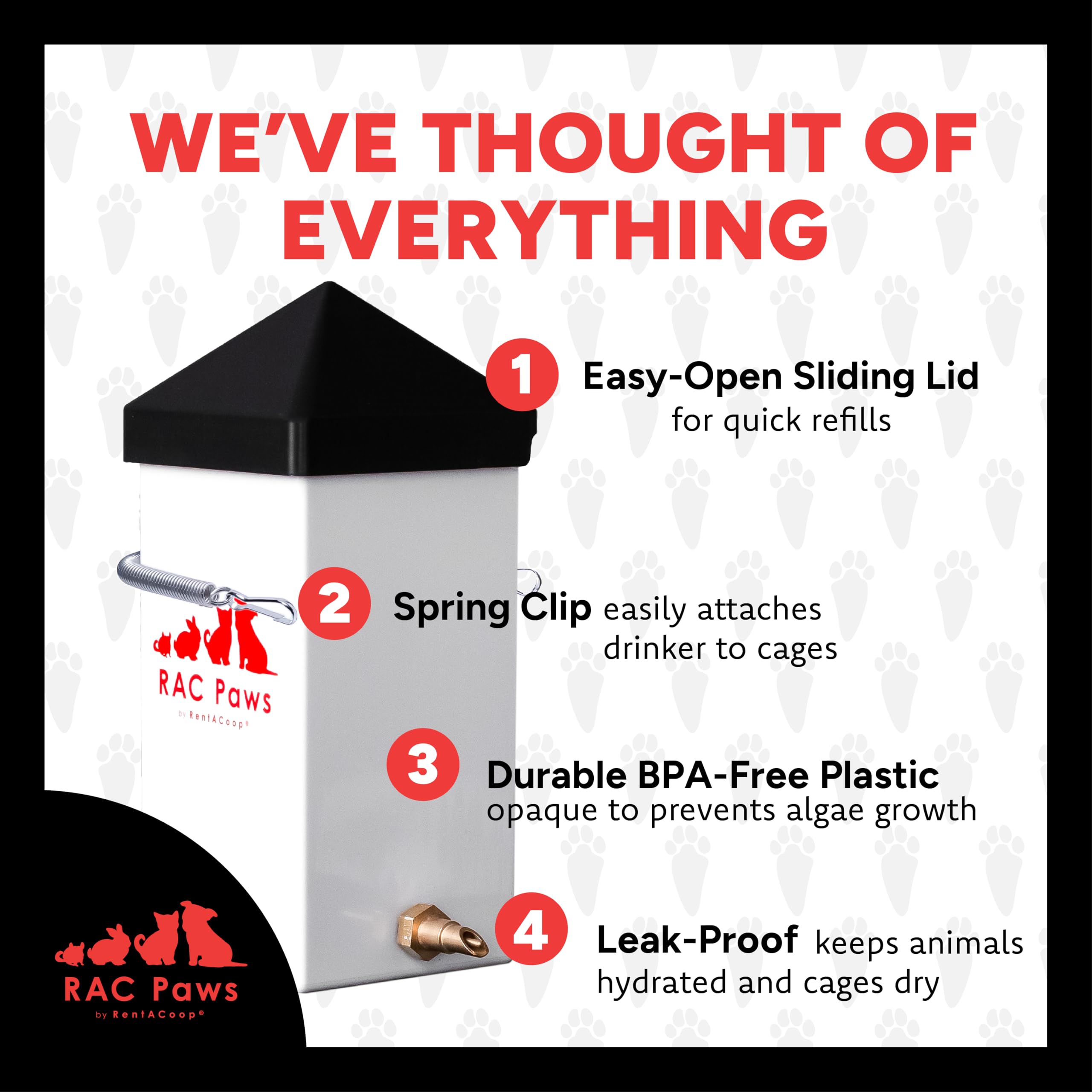 32Oz No-Drip Small Animal Brass Nozzle Water Bottle. Bpa Free. Best Water Bottle For Small Pet/Bunny/Ferret/Hamster/Guinea Pig/Rabbit