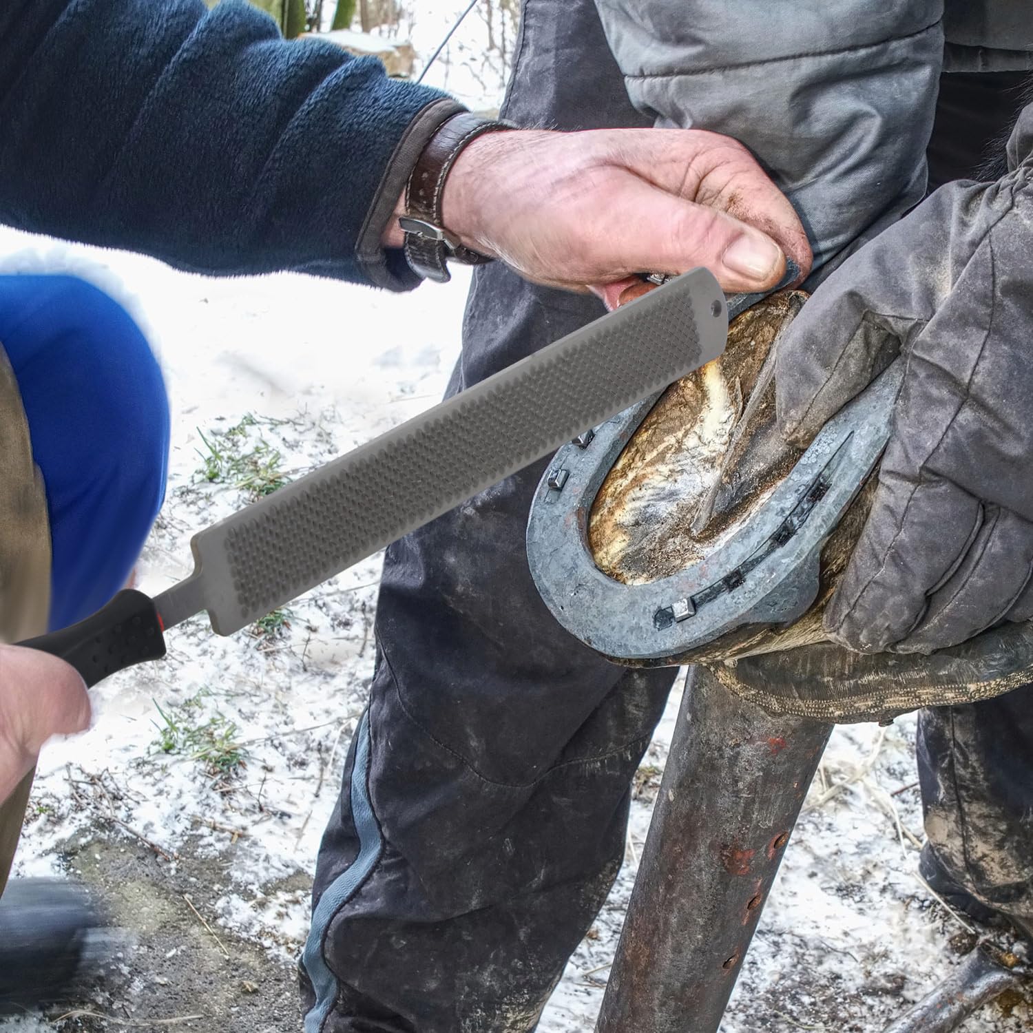 Gisafai 2 Pcs 18 Inch Rasps For Shoeing Horses With Handle Trimming File Carbon Steel Farrier Tools For Repair Horse Goat Hooves