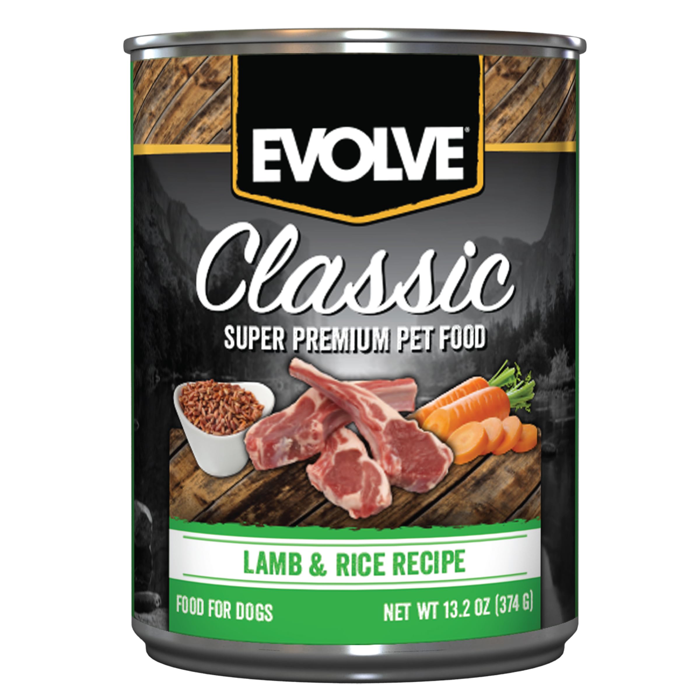 Evolve Classic Lamb and Rice Recipe Canned Dog Food, 13.2oz (Pack of 12)