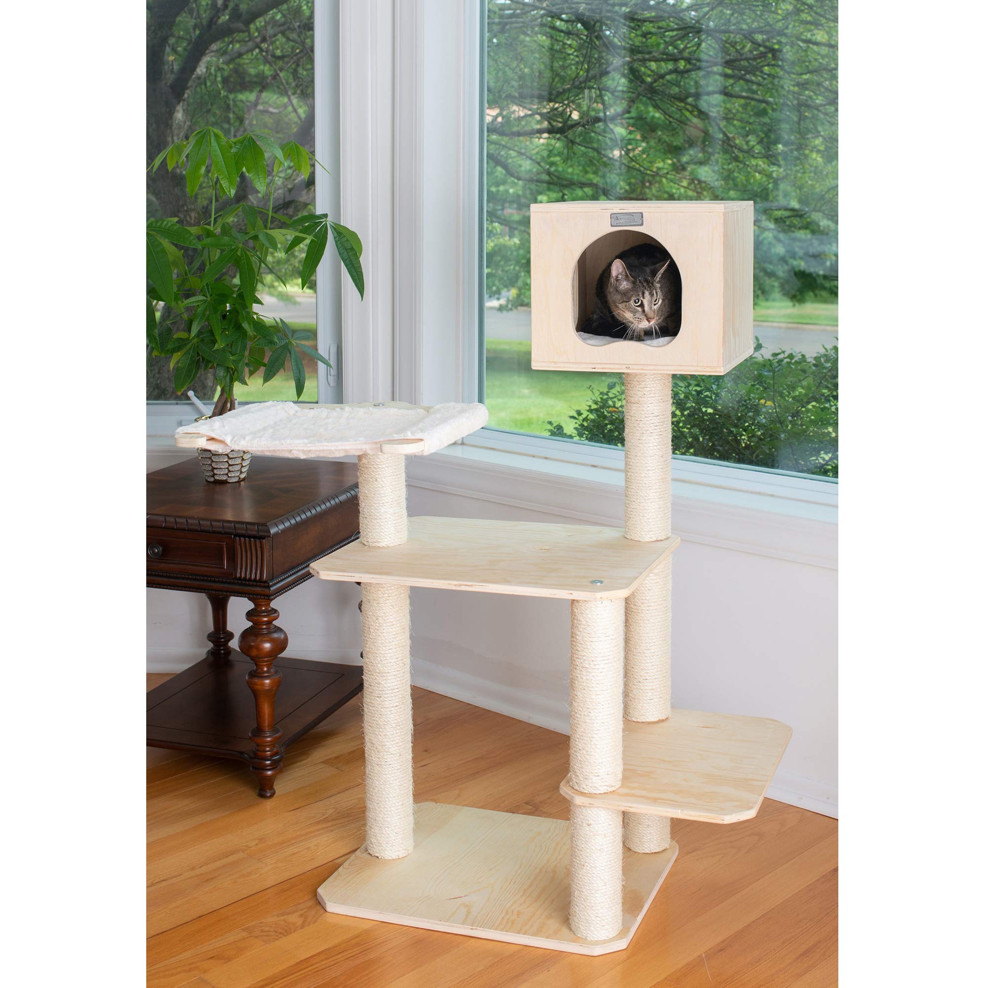 Armarkat Model Premium Scots Pine, Solid Wood Cat Tree, 50 Tall S5103