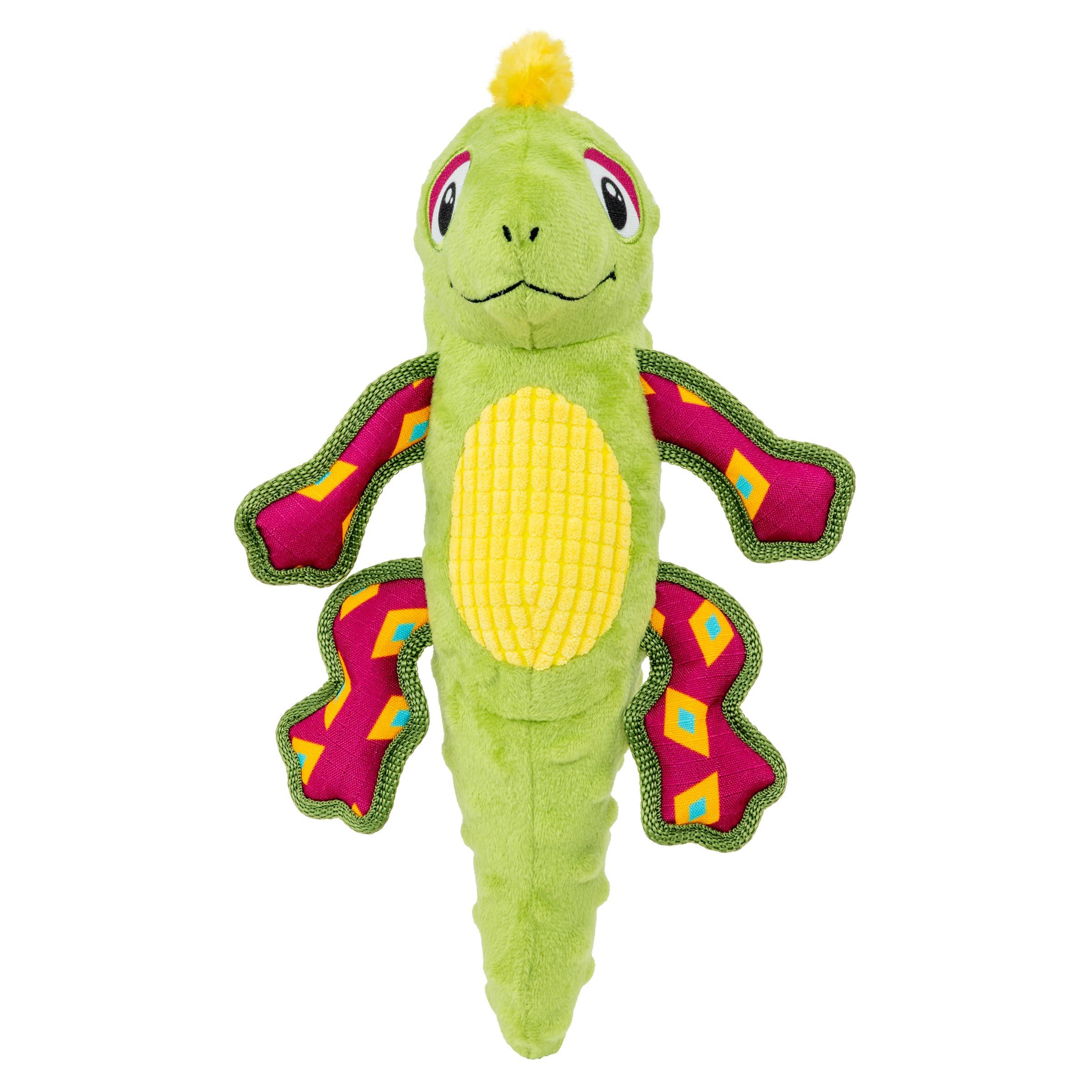 KONG Tropics Rattlez Dog Toy - Durable Plush with Rattle & Crinkle Sounds, Multi-Texture Interactive Enrichment Toy for Dogs (Ig