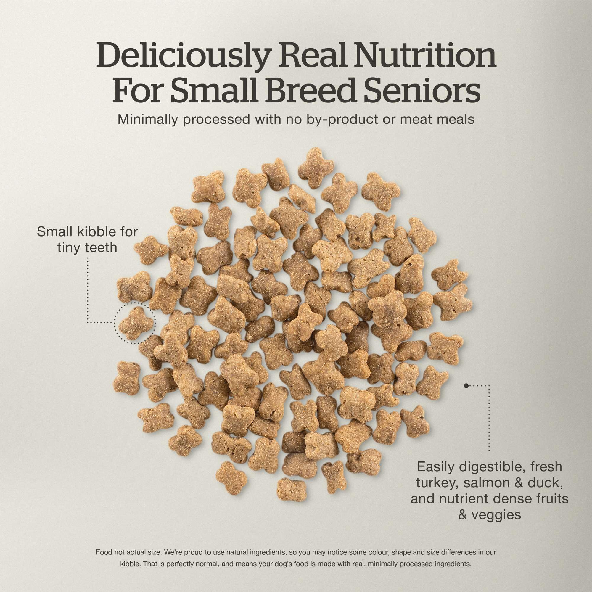 Now Fresh Grain-Free, Dry Dog Food, Small Breed Kibble, Real Meat and Fish, Turkey, Salmon and Duck Senior Recipe, 12 lb Bag