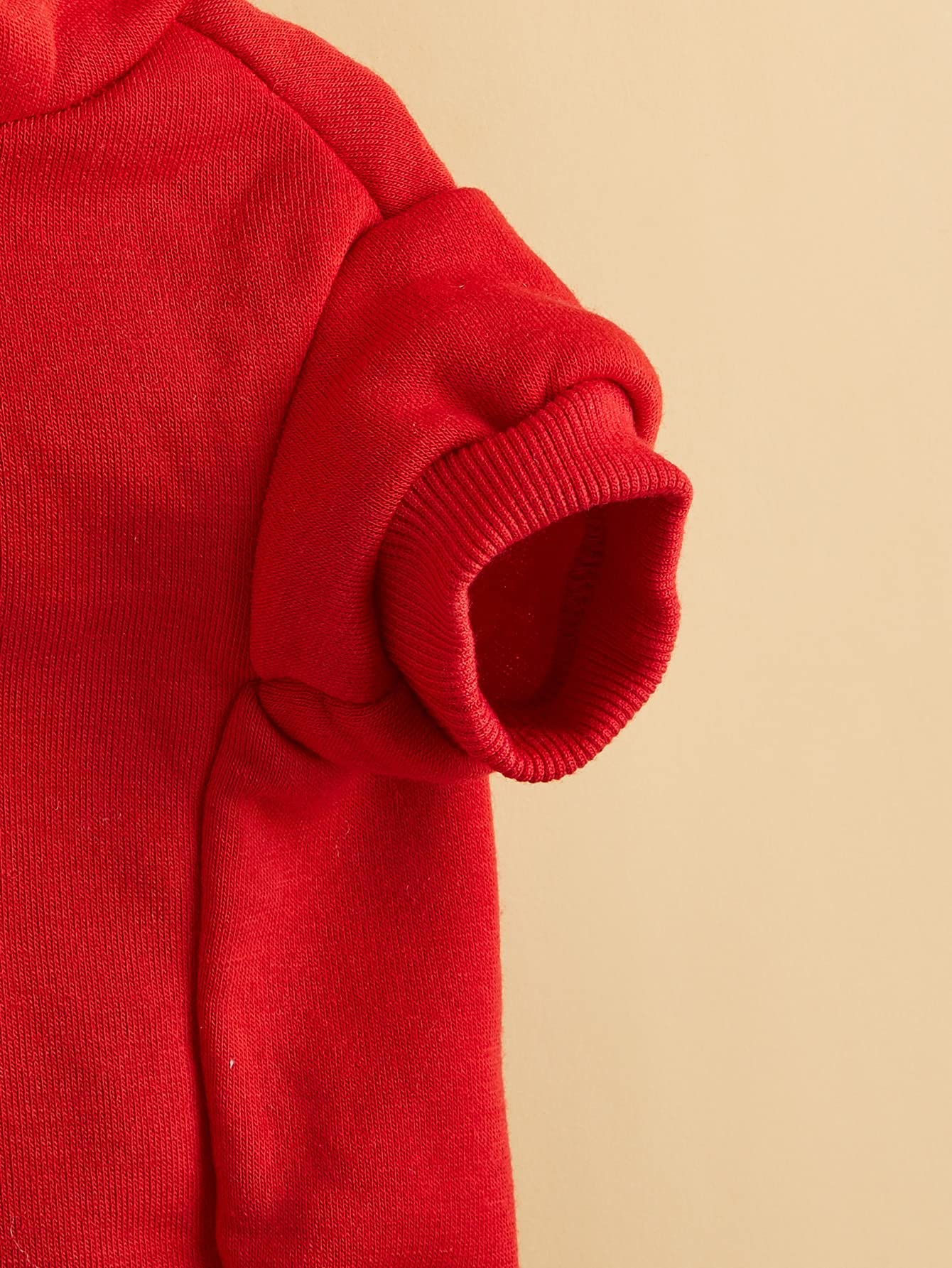 Qwinee Basic Dog Hoodie, Dog Warm Jacket, Cat Apparel, Dog Shirt, Dog Clothes For Puppy Kitten Small Medium Dogs Cats Red L