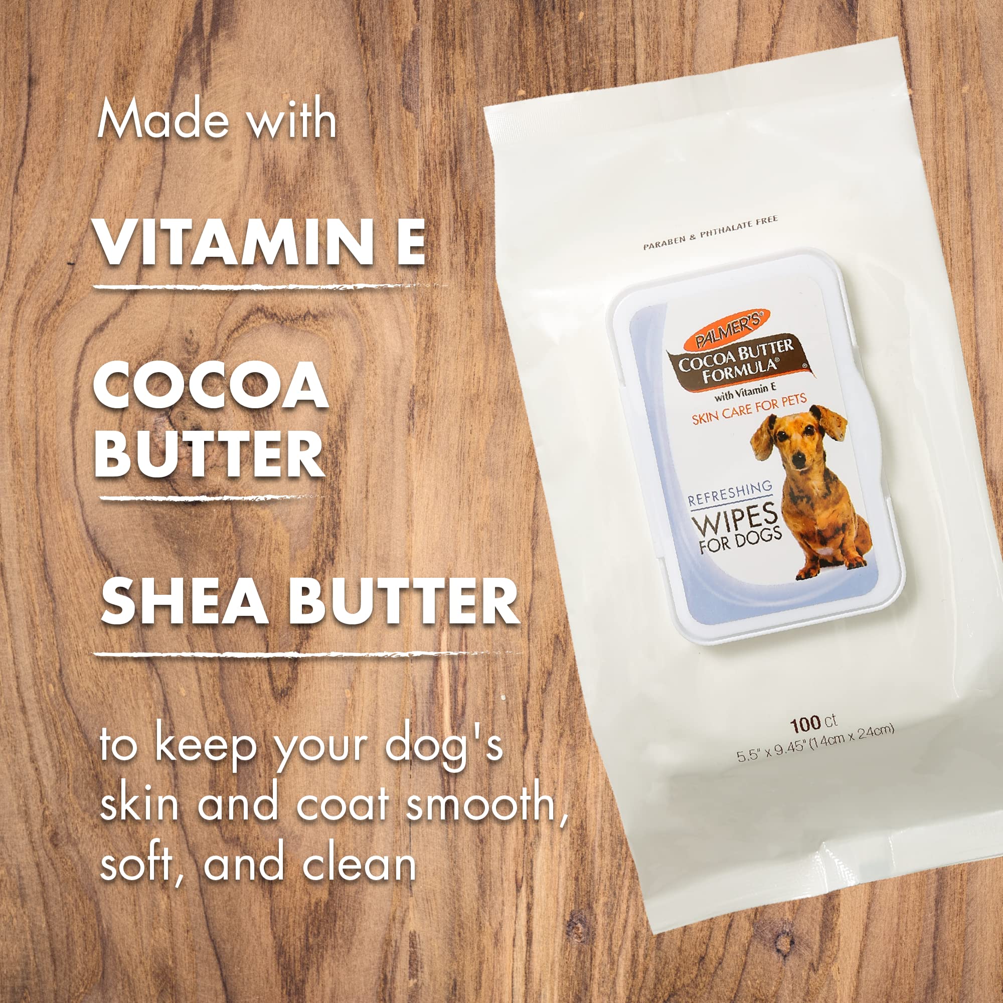 Palmer'S For Pets Coconut Oil Gentle Refreshing Wipes For Puppies, 100 Ct - 3 Pack | Palmers Coconut Oil Puppy Wipes - Gentle Pet Grooming Wipes For Dogs With Coconut Oil