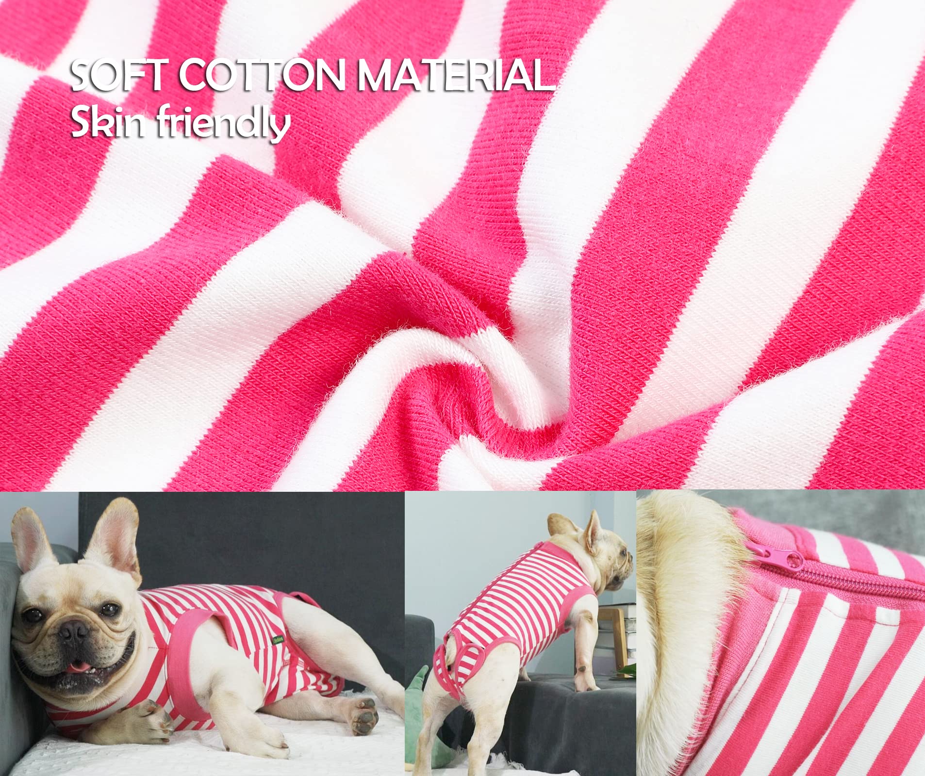 Sychien Dog Recovery Suit Post Surgery Shirt,Medium Female Spay Wound Protective Suit,Pink M