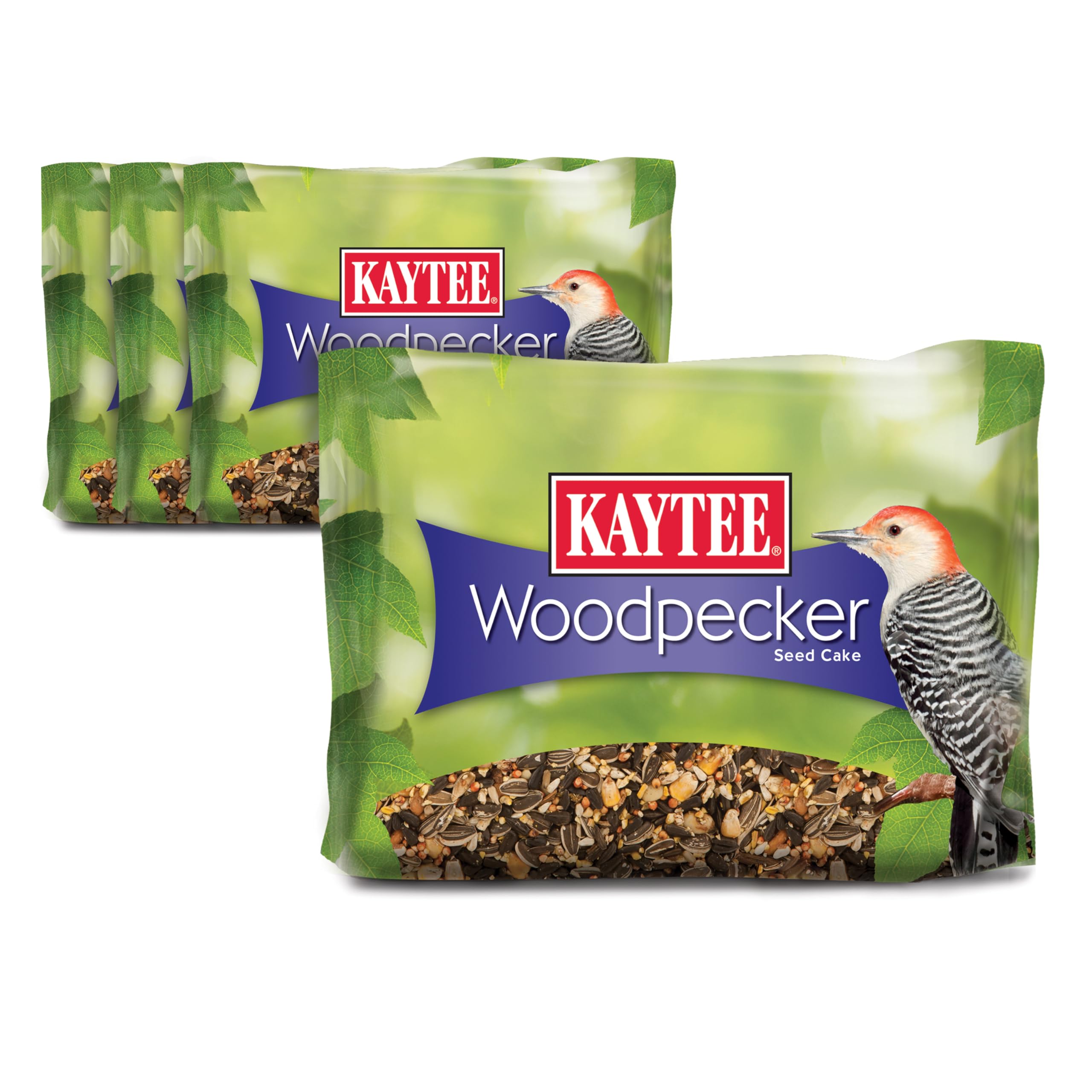 Kaytee Woodpecker Wild Bird Seed Cake 1.85 Pounds 4 Count