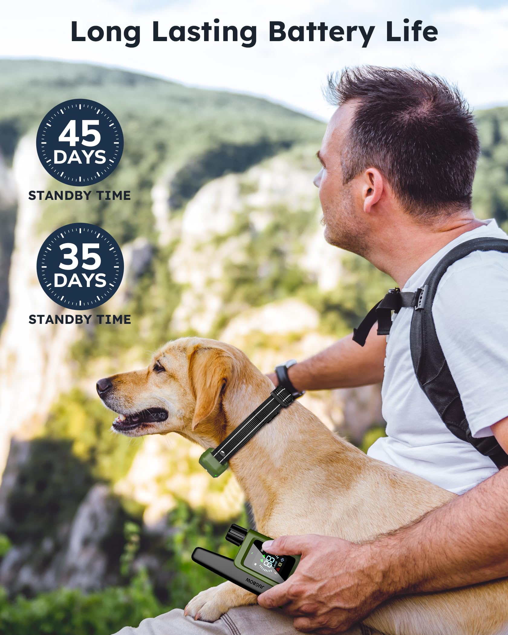 Jugbow Dog Shock Collar 2 Dogs (10-120Lbs) - 4200FT Dog Training Collar with Remote IPX7 Waterproof Electric Collar with 4 Training Modes, Security Lock, Rechargeable e-Collar for All Breeds, Sizes -Like New