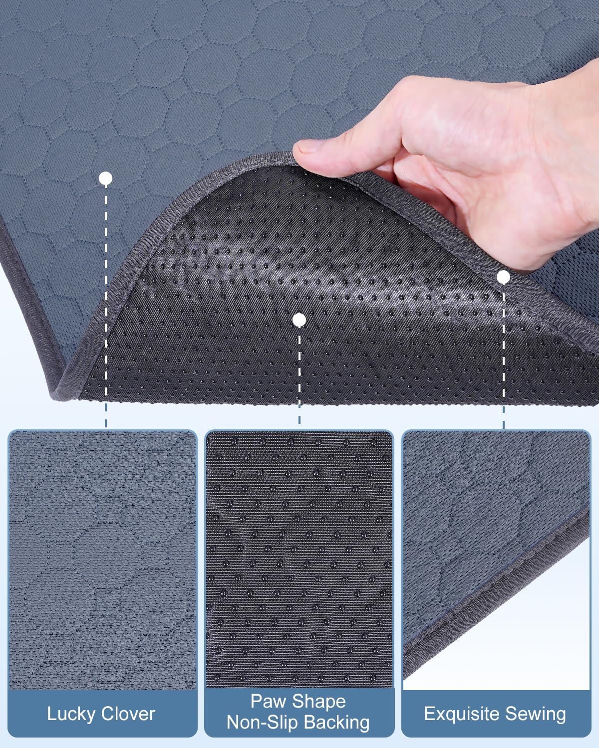 4 Pack 24 X 18 Inch Guinea Pig Cage Absorbent Liner Reusable Waterproof Super Absorbent Guinea Pig Urine Pad Non-Slip Mat For Sm