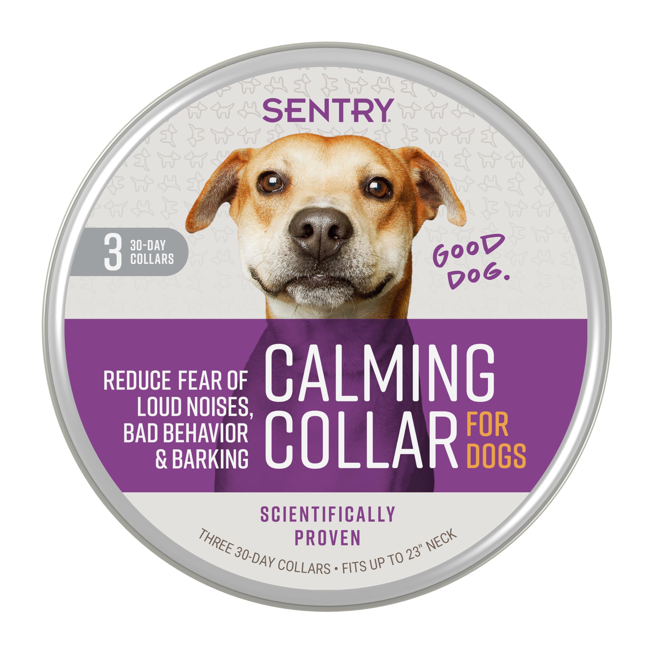 SENTRY PET CARE Sentry Calming Collar For Dogs, Anxiety Reducing Pheromone Collar, Releases Pheromones for 30 Days, Helps Calm D
