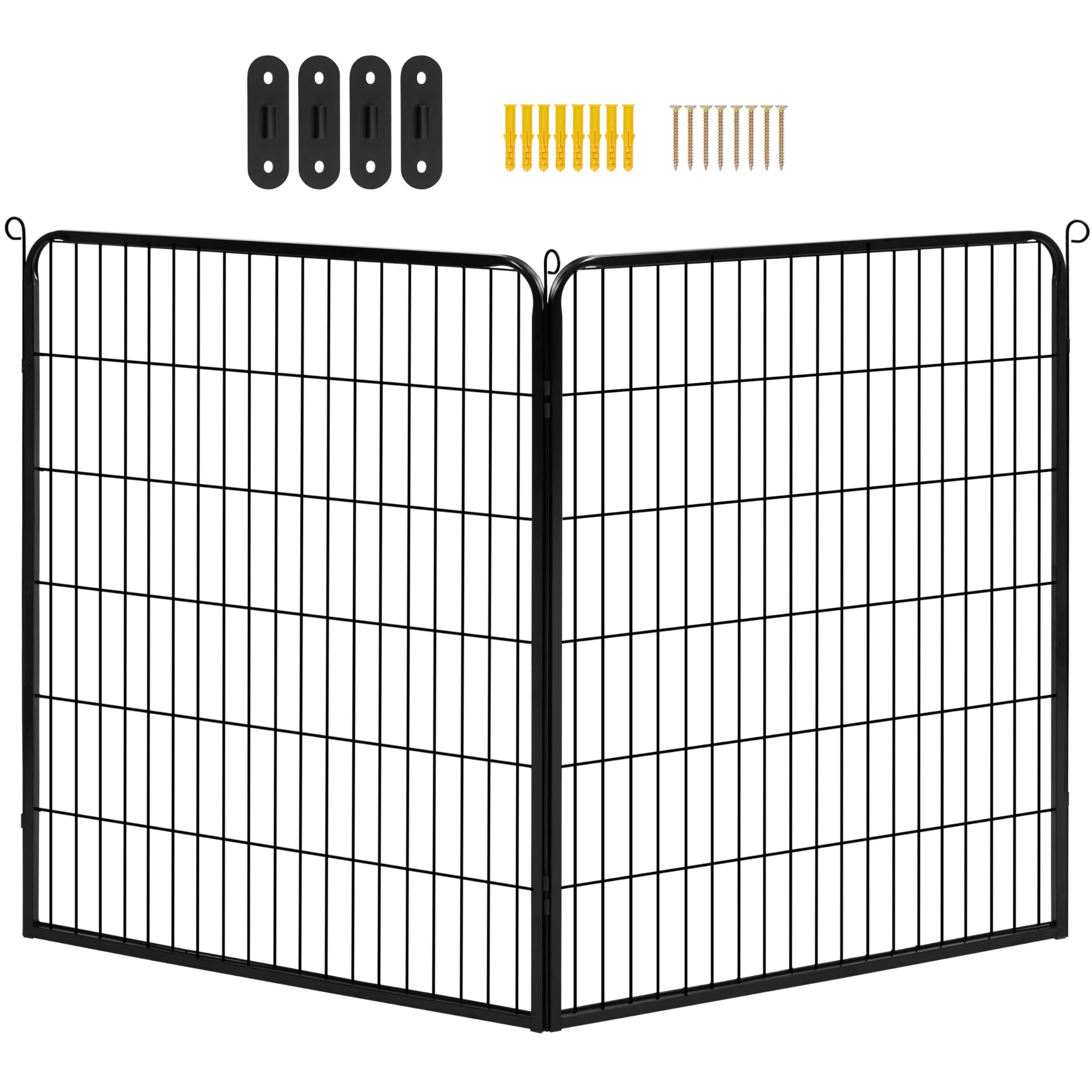 Yaheetech Dog Playpen Outdoor, 40 Inch 2 Panels Dog Pen Indoor Heavy Duty Puppy Exercise Pen Metal Pet Fence For Rv Camping/Yard