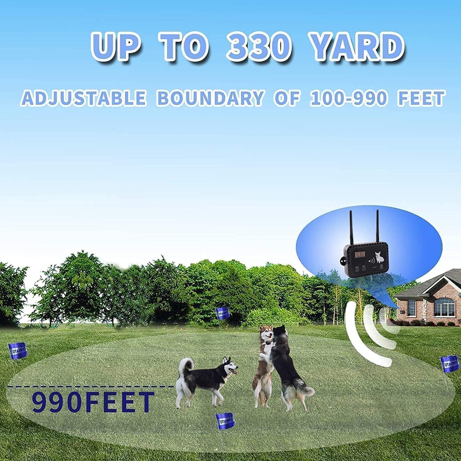 JUSTPET Wireless Dog Fence Electric Pet Container System